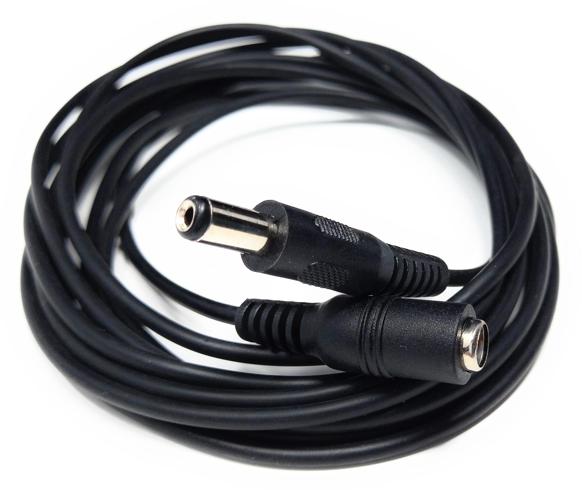 5.5mm x 2.1mm DC Power Plug to Socket, Male to Female CCTV, LED, Modem Router, Music Instruments Extension Lead Cable