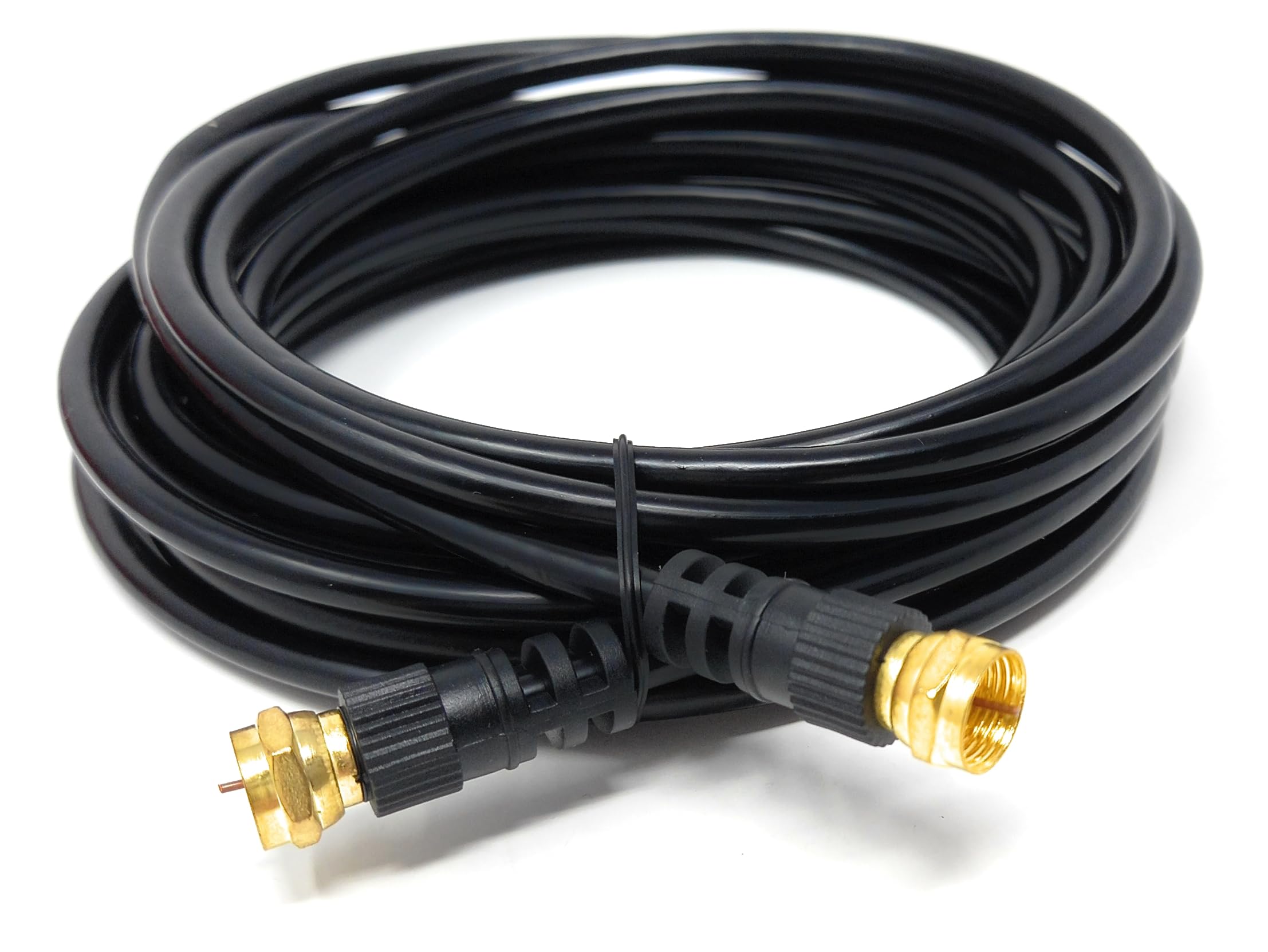 DRUT F-Type Male to Male Coax Coaxial Cable, Extension 75ohm Cord Wire Compatible with Satellite Dish, TV Antenna, Freeview TV, DVD, VCR, SKY HD, Virgin, BT