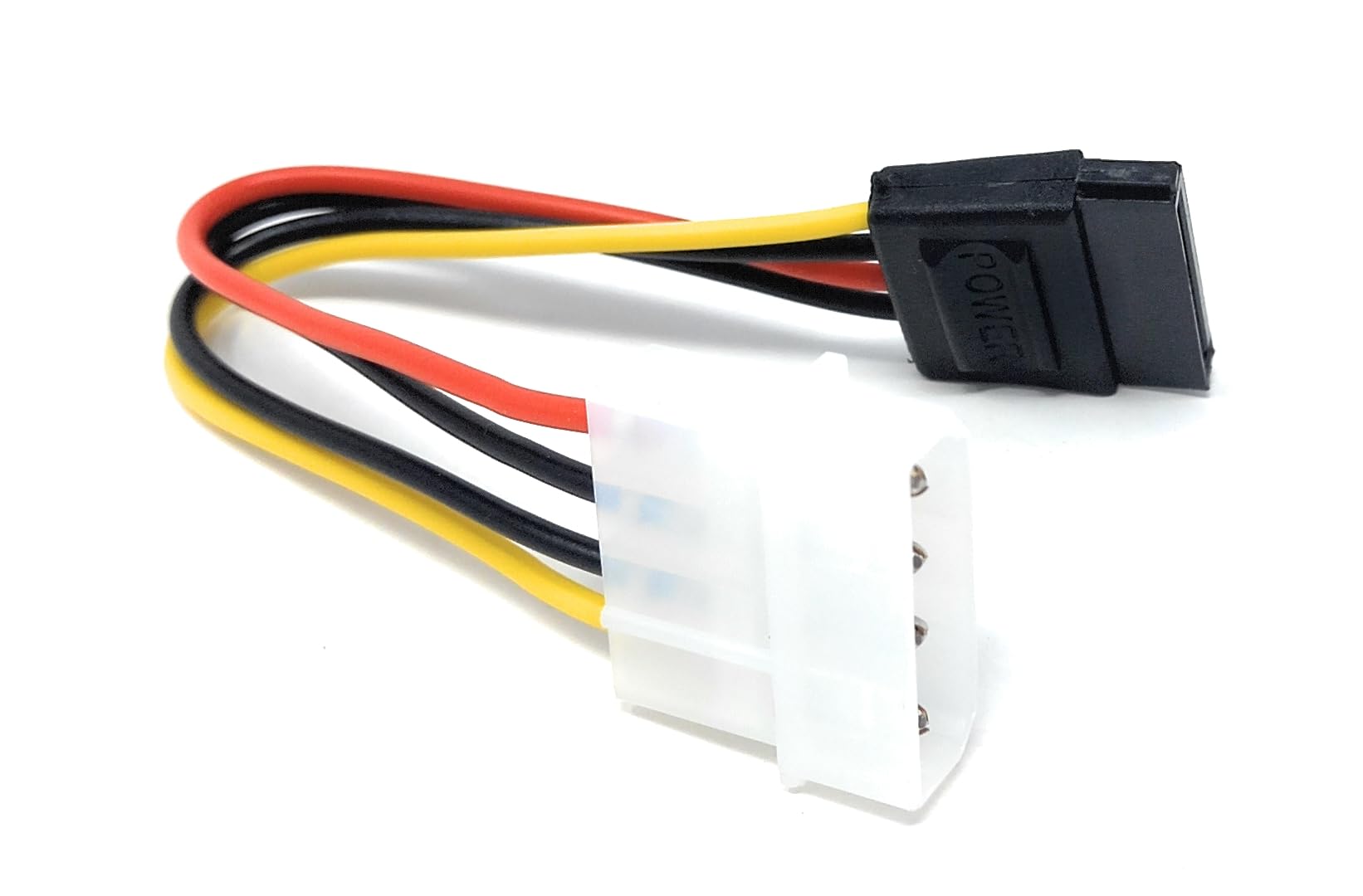 15cm Molex LP4 4 pin to SATA 15 pin Power Adapter Lead Cable for SATA Hard Drives, DVD-RW, Blu Ray Player/Recorders, PCI-Express Cards