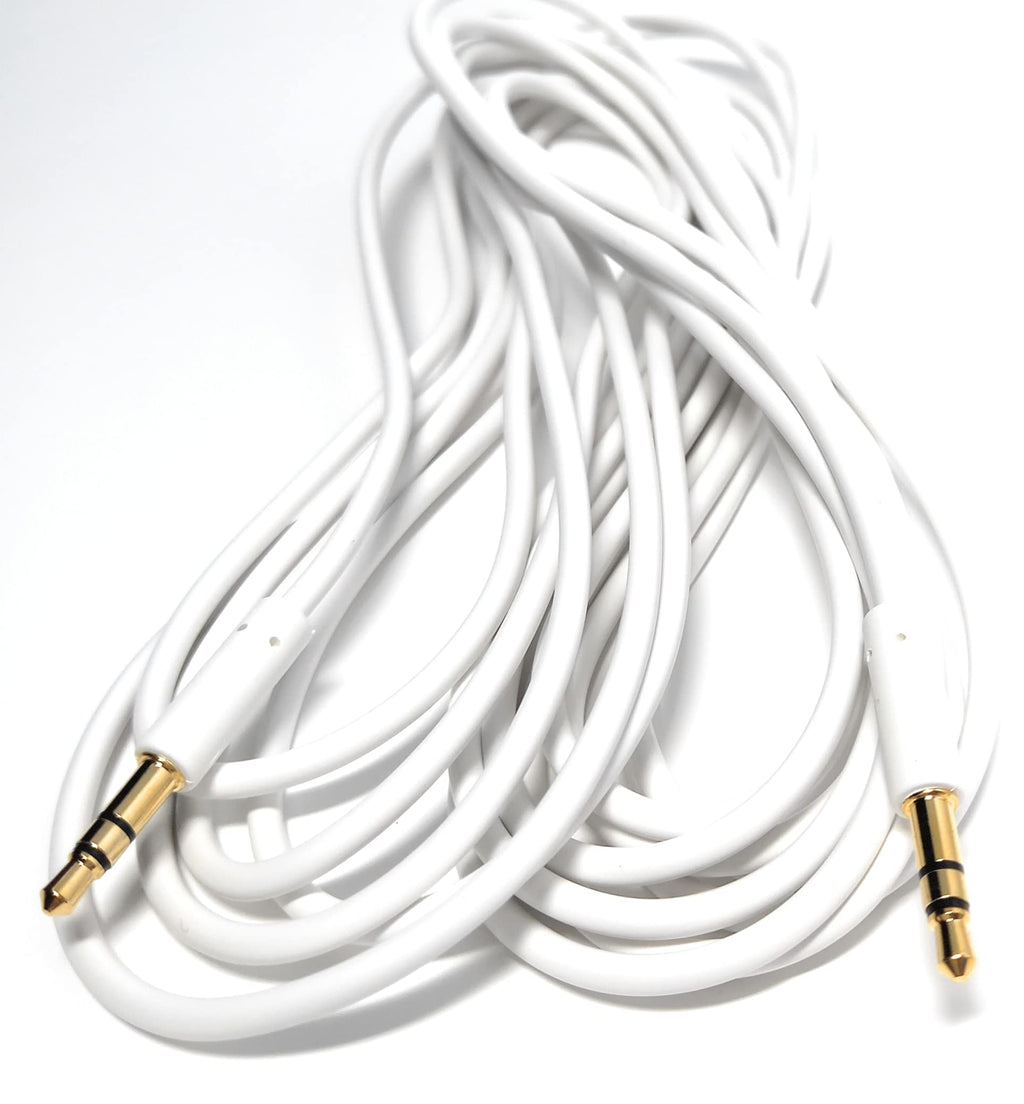 DRUT 3.5mm Stereo Audio Jack Plug to Plug, Male to Male AUX, Slim Flexible Lead Cable