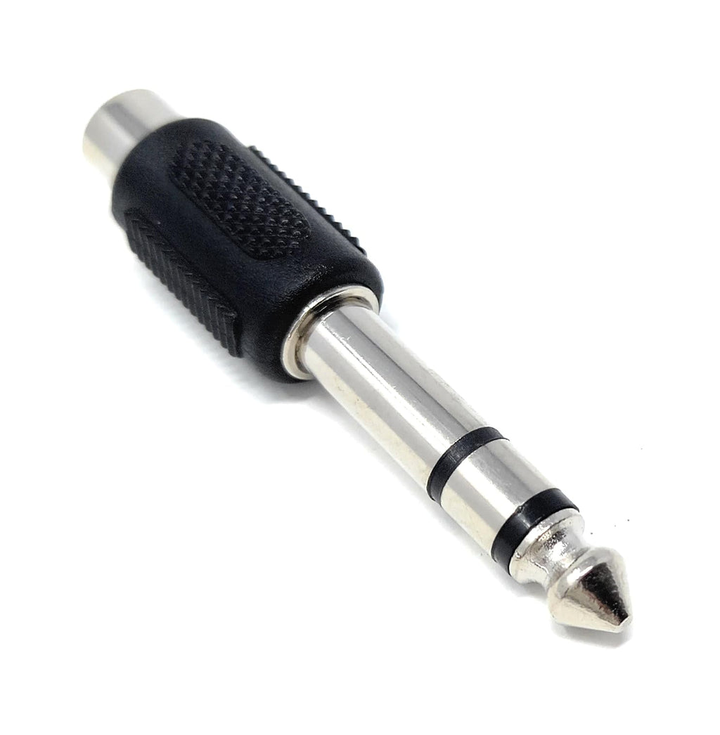 DRUT 6.35mm 1/4 Stereo Jack to RCA Phono Socket Adapter