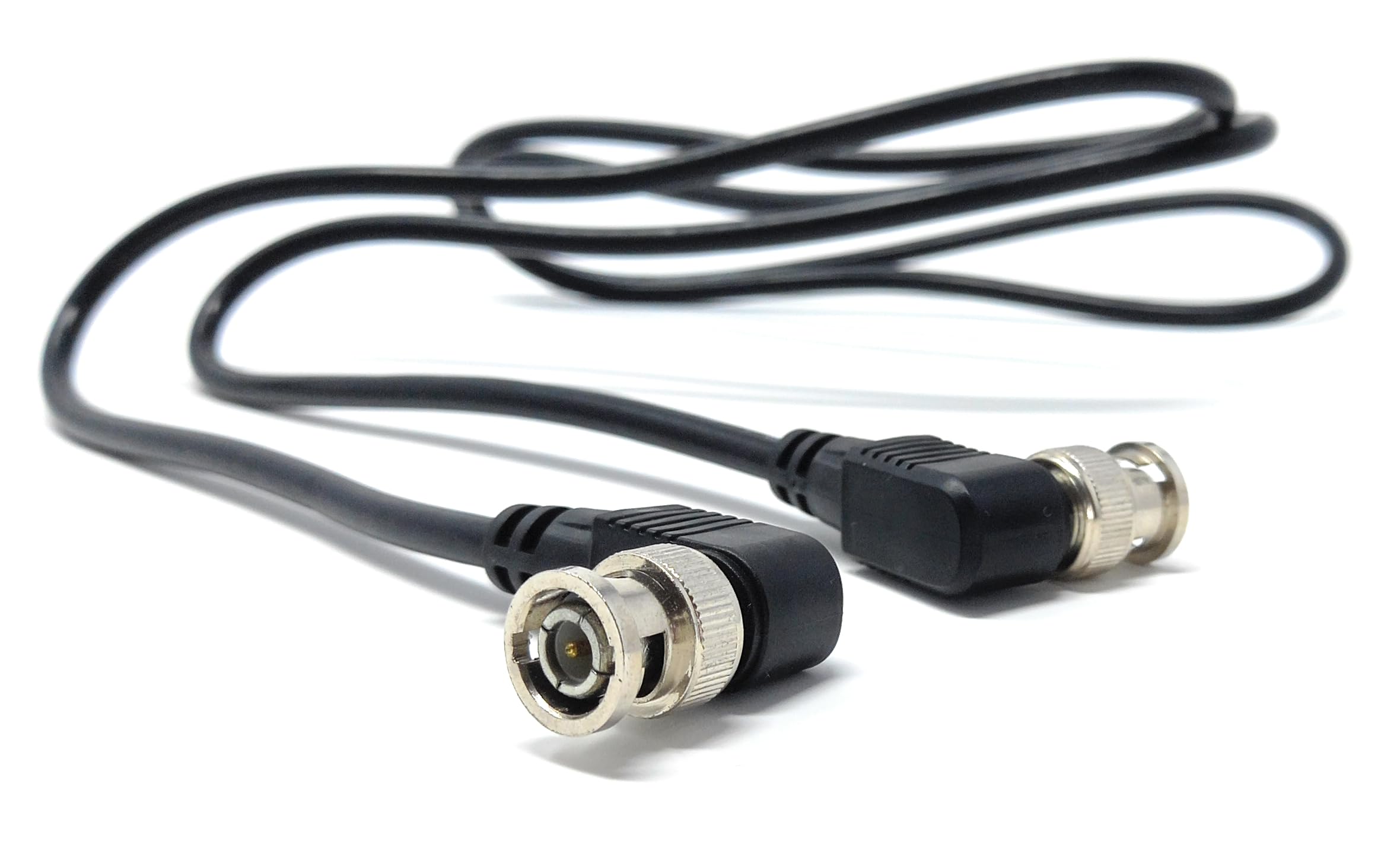 DRUT BNC Male to Male Right Angle Coaxial HD Video Audio Cable RG59 75ohm for CCTV, Camera Monitor, Radio Antenna Lead