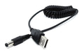 DRUT USB to 5.5mm x 2.1mm Coiled DC Power Cable - Spring Coiled USB to DC Charger Cable, Extendable to 1.5m