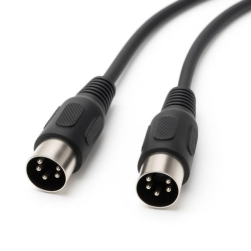 2-Pack 5-Pin DIN MIDI Cables – Male to Male MIDI Lead for Keyboards, Synthesizers, Drum Machines, Audio Interfaces, and Music Production Gear