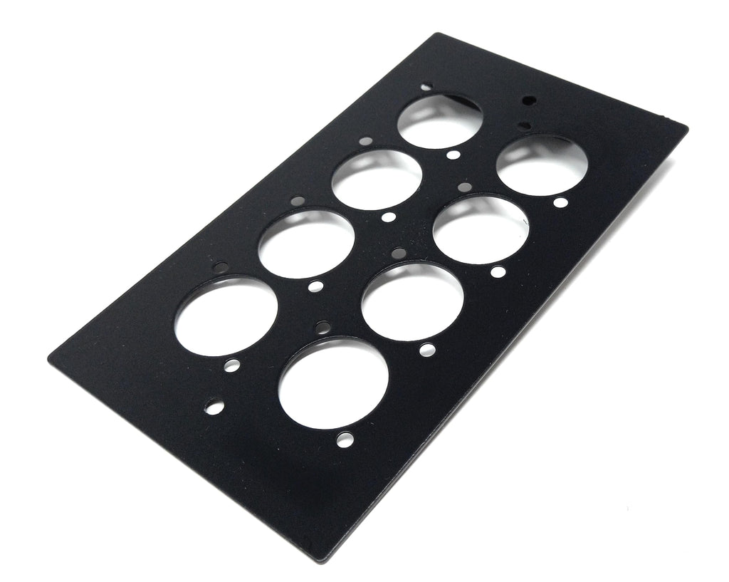 Double Gang Aluminium Wall Plate – D-Series Hole Compatible with Neutrik, HDMI, USB, RJ45, XLR, RCA, BNC 121x86x5mm with Screws