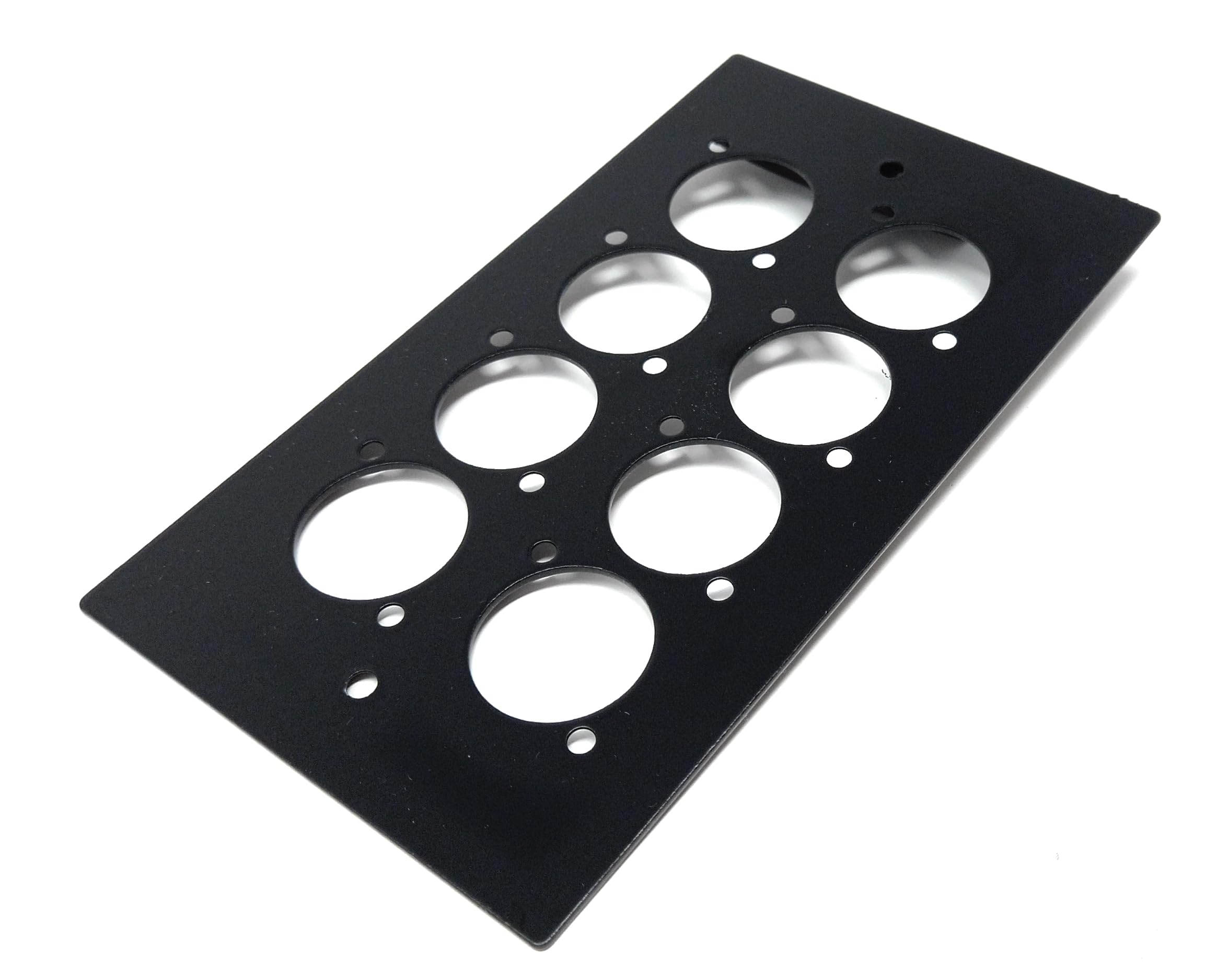 Double Gang Aluminium Wall Plate – D-Series Hole Compatible with Neutrik, HDMI, USB, RJ45, XLR, RCA, BNC 121x86x5mm with Screws