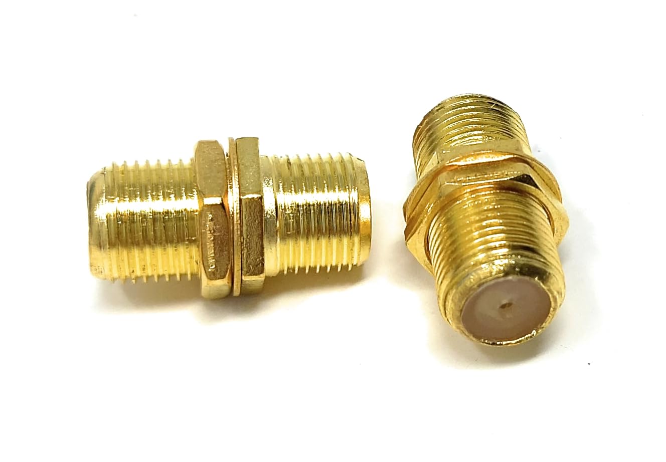 DRUT F-Type to F-Type Coupler Adapter Female to Female RG6 Coaxial TV Cable Extension Barrel Connectors