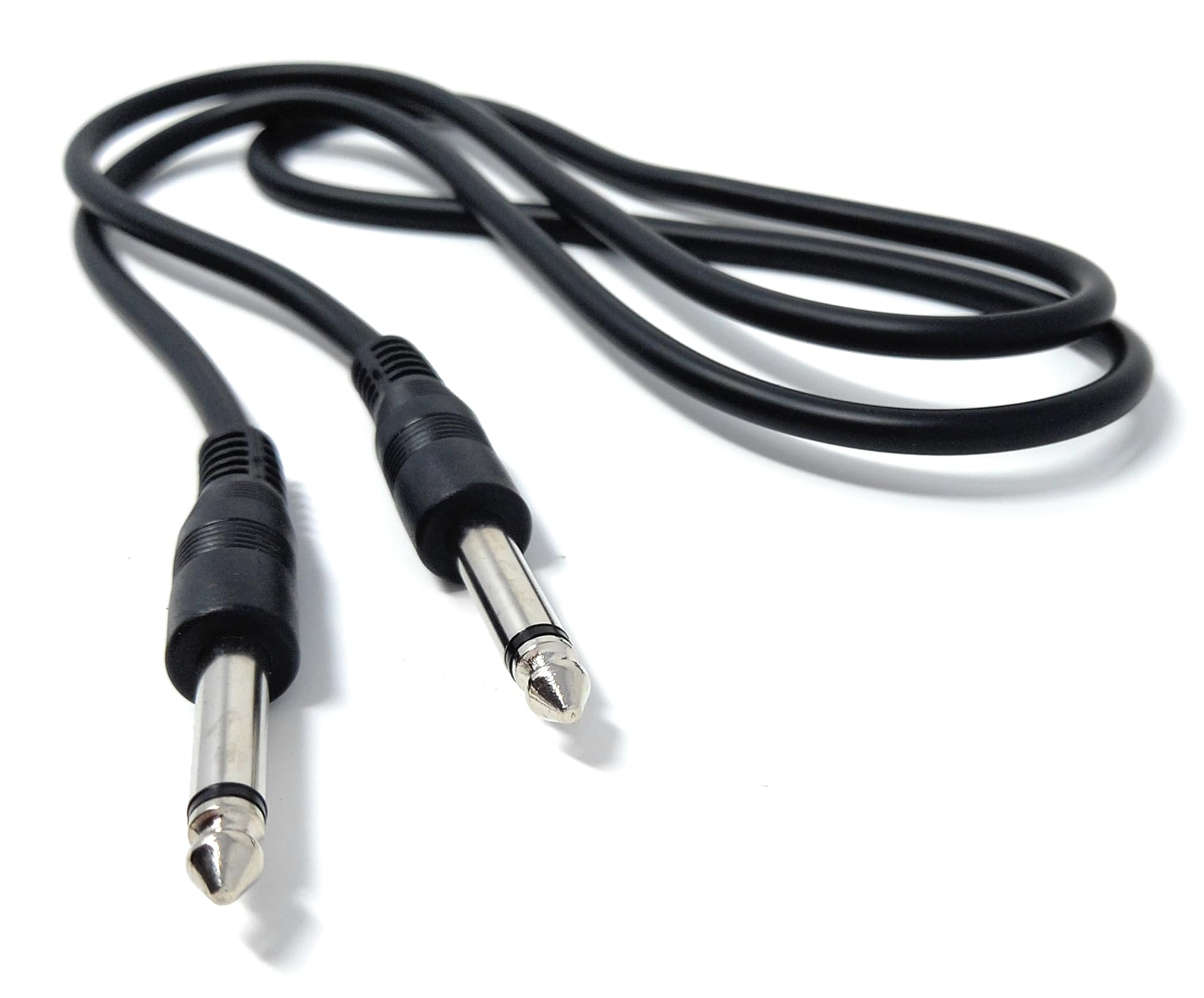 DRUT 6.35mm 1/4" TS Mono Jack to Jack Plug Lead for Guitar, Amplifiers, Music Instruments, Speakers, Microphone Cable