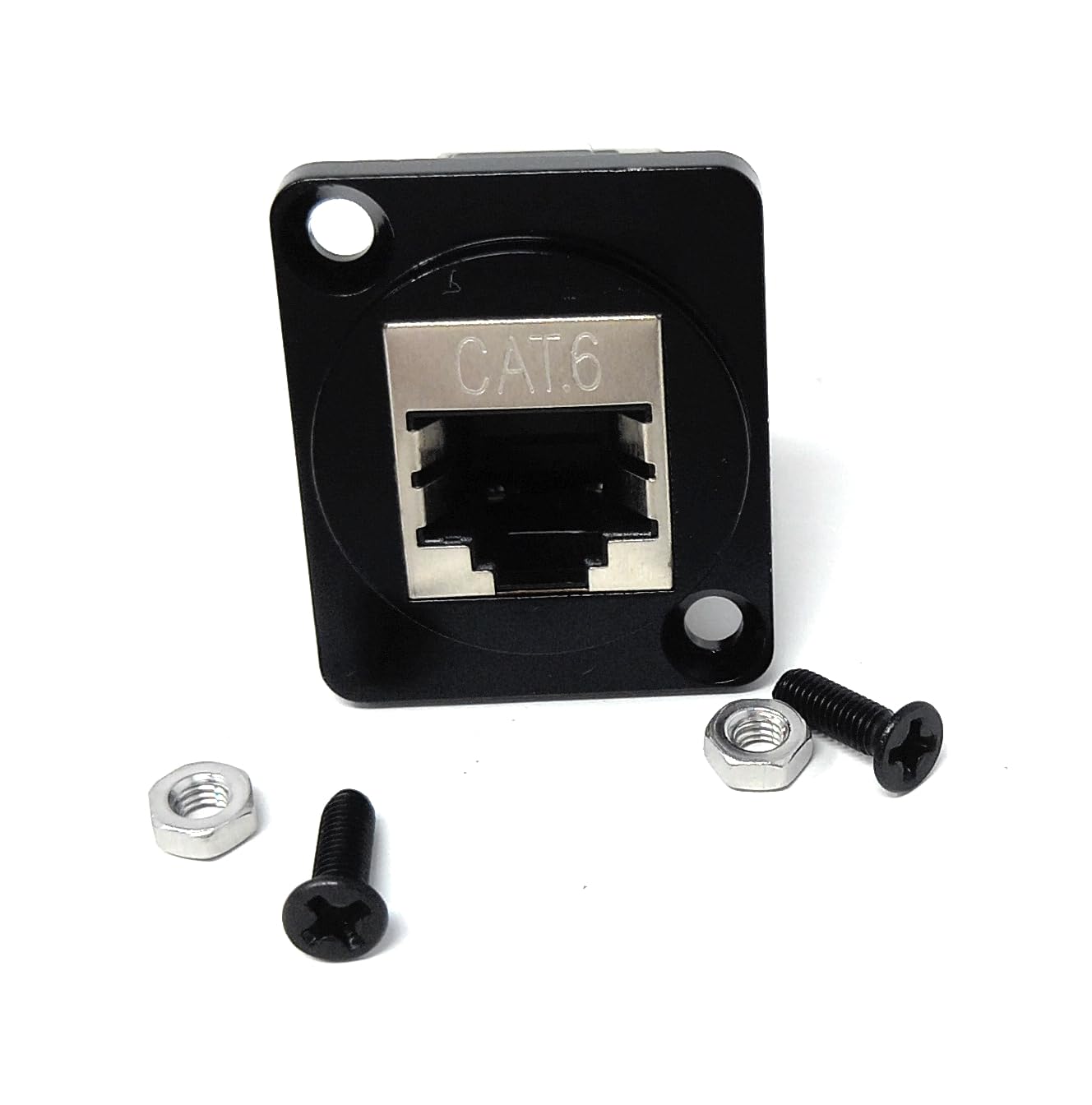 DRUT 1pcs. CAT6 RJ45 Panel Mount Socket – D-Series Type RJ45 Coupler, Female-to-Female LAN Network Bulkhead Pass-Through Adapter