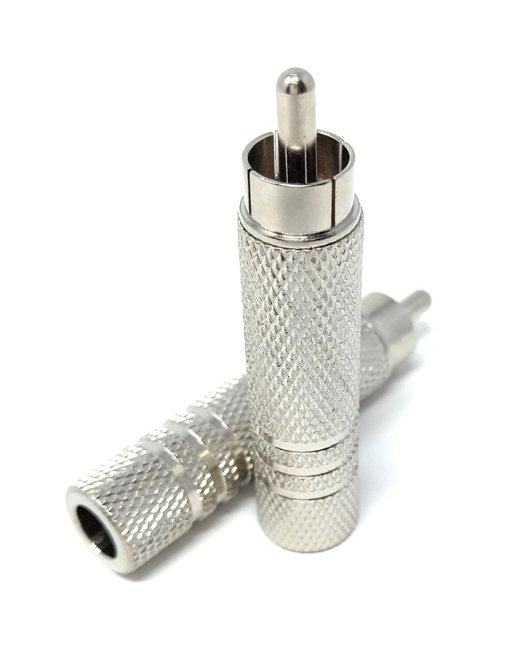 DRUT 6.35mm Mono Jack Socket to RCA Male Phono Plug Cable Adapter Converter Metal
