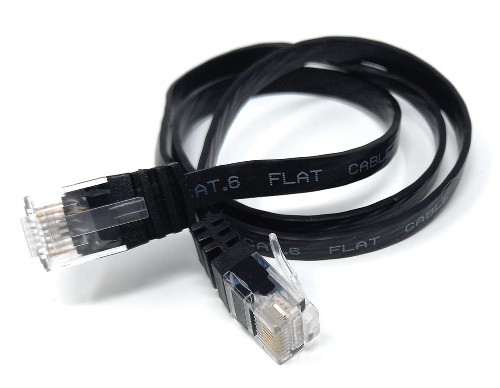 DRUT FLAT CAT6 RJ45 Ethernet LAN Patch Cable, Low Profile GIGABIT Full Copper 32AWG, Lead Allows Up to 1000Mbps Speed