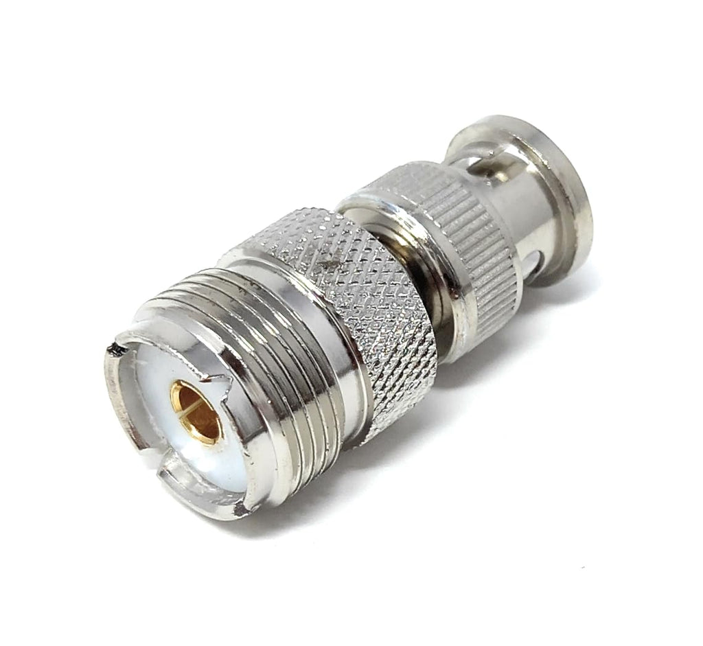 DRUT BNC Male to PL259 SO239 UHF Female Socket Cable Adapter