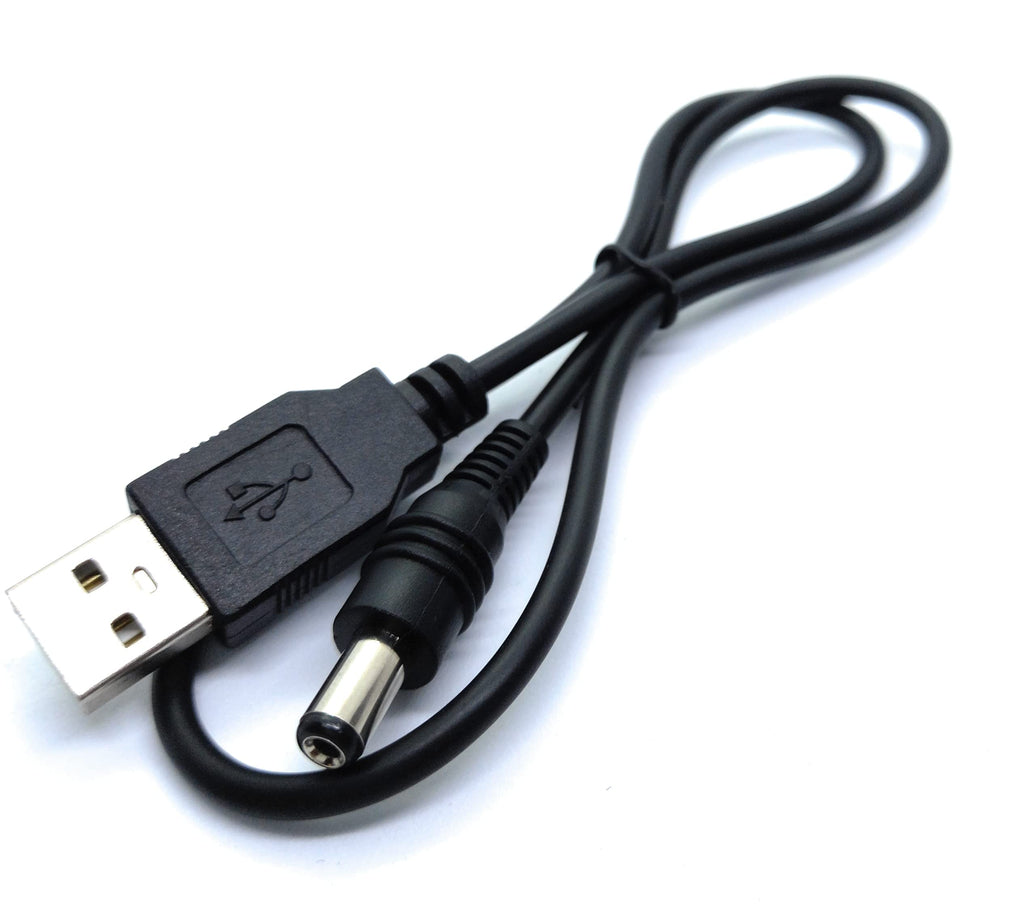 DRUT USB to 2.1mm x 5.5mm 2.0 5v 2A 2000mA DC Power Cable