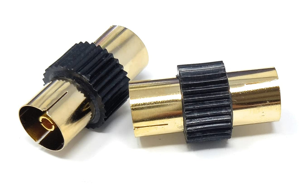 DRUT TV Aerial RF Lead Coupler Female to Female Socket Coaxial Connector, Coaxial Cable Adapter, Gender Changer