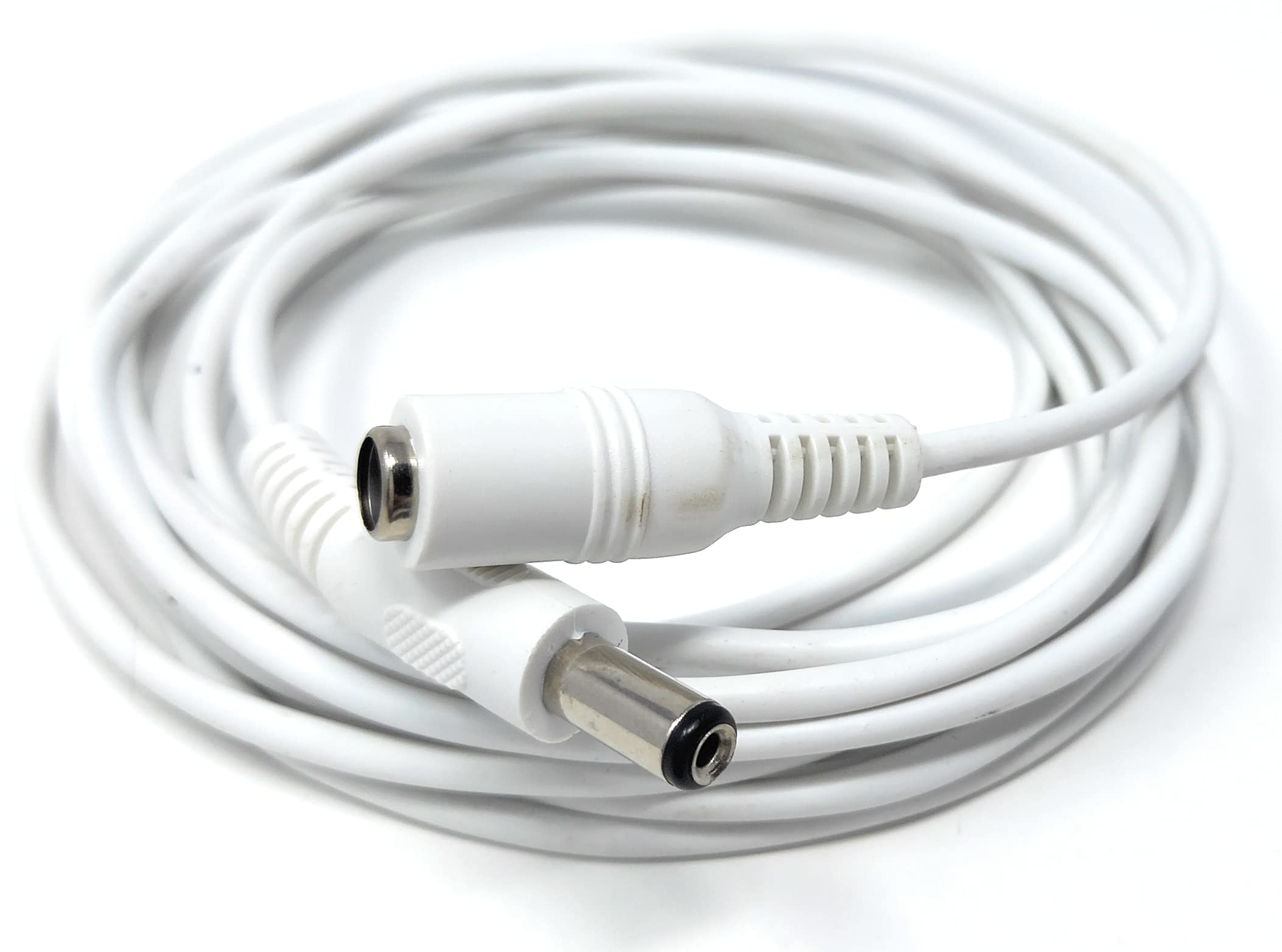 5.5mm x 2.1mm DC Power Plug to Socket, Male to Female CCTV, LED, Modem Router, Music Instruments Extension Lead Cable