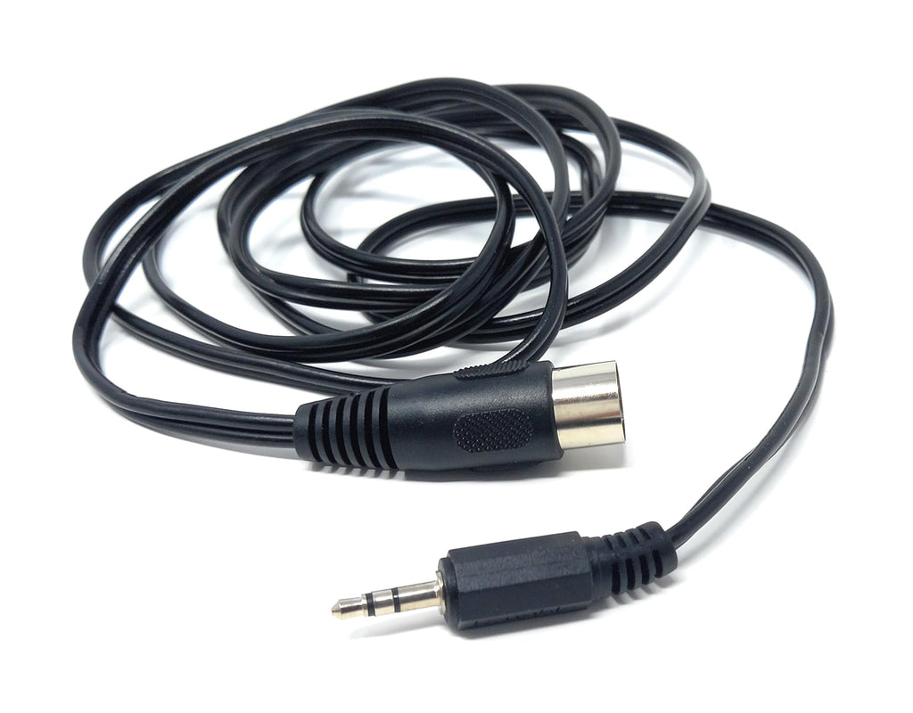 DRUT 3.5mm Stereo Jack Plug to 5 Pin Midi Din Male AUX Audio Cable, Midi Pins 2, 3, 5 are Connected