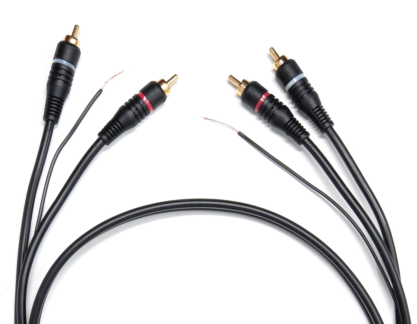 DRUT Twin RCA to RCA Phono Turntable Mixer Ground Lead With Earth Terminals Cable