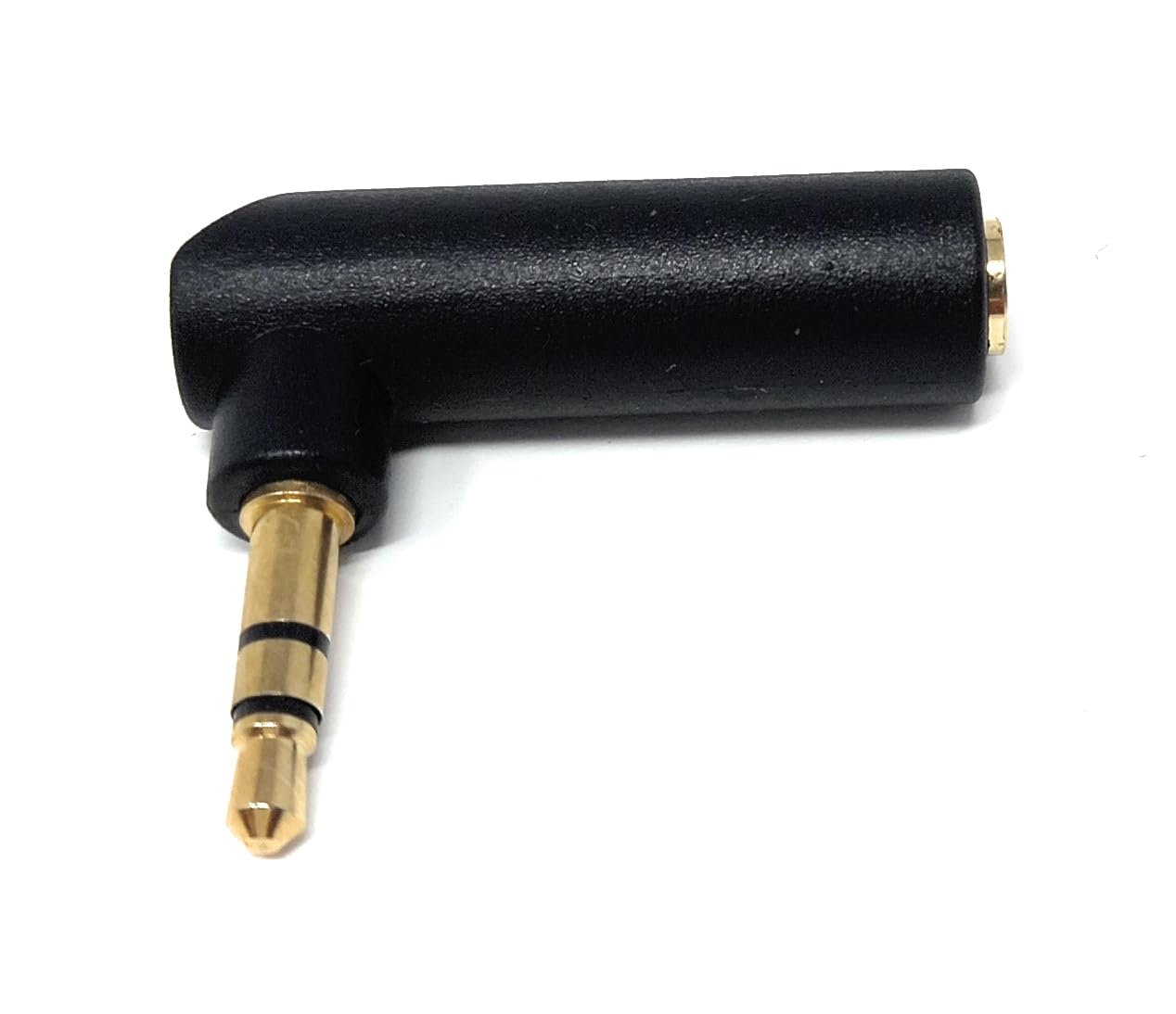DRUT 3.5mm Stereo Jack to 3.5mm Jack Socket Right Angle AUX Cable Adapter