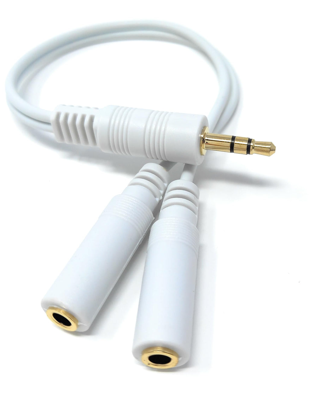 DRUT 3.5mm Stereo Jack Y Splitter Audio Cable Adapter White