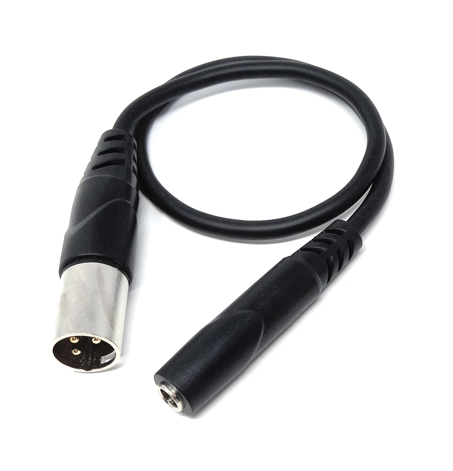 DRUT 3-Pin XLR Male to 6.35mm 1/4" Stereo Jack Socket Cable, Soft, Flexible, Gold Plated, for Audio, DJ, Live Events, Music Instruments