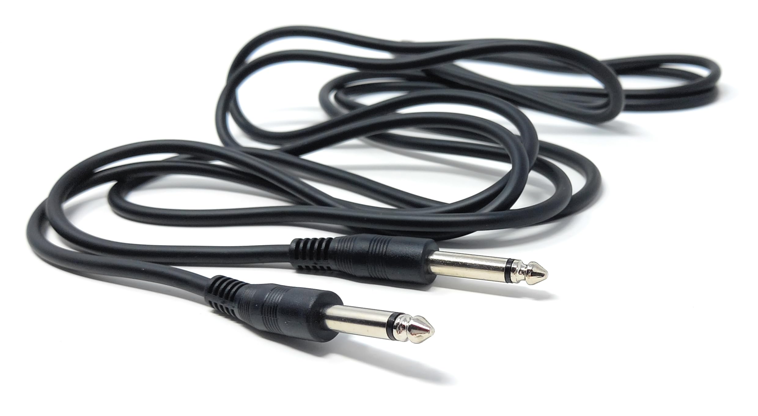 DRUT 6.35mm 1/4" TS Mono Jack to Jack Plug Lead for Guitar, Amplifiers, Music Instruments, Speakers, Microphone Cable
