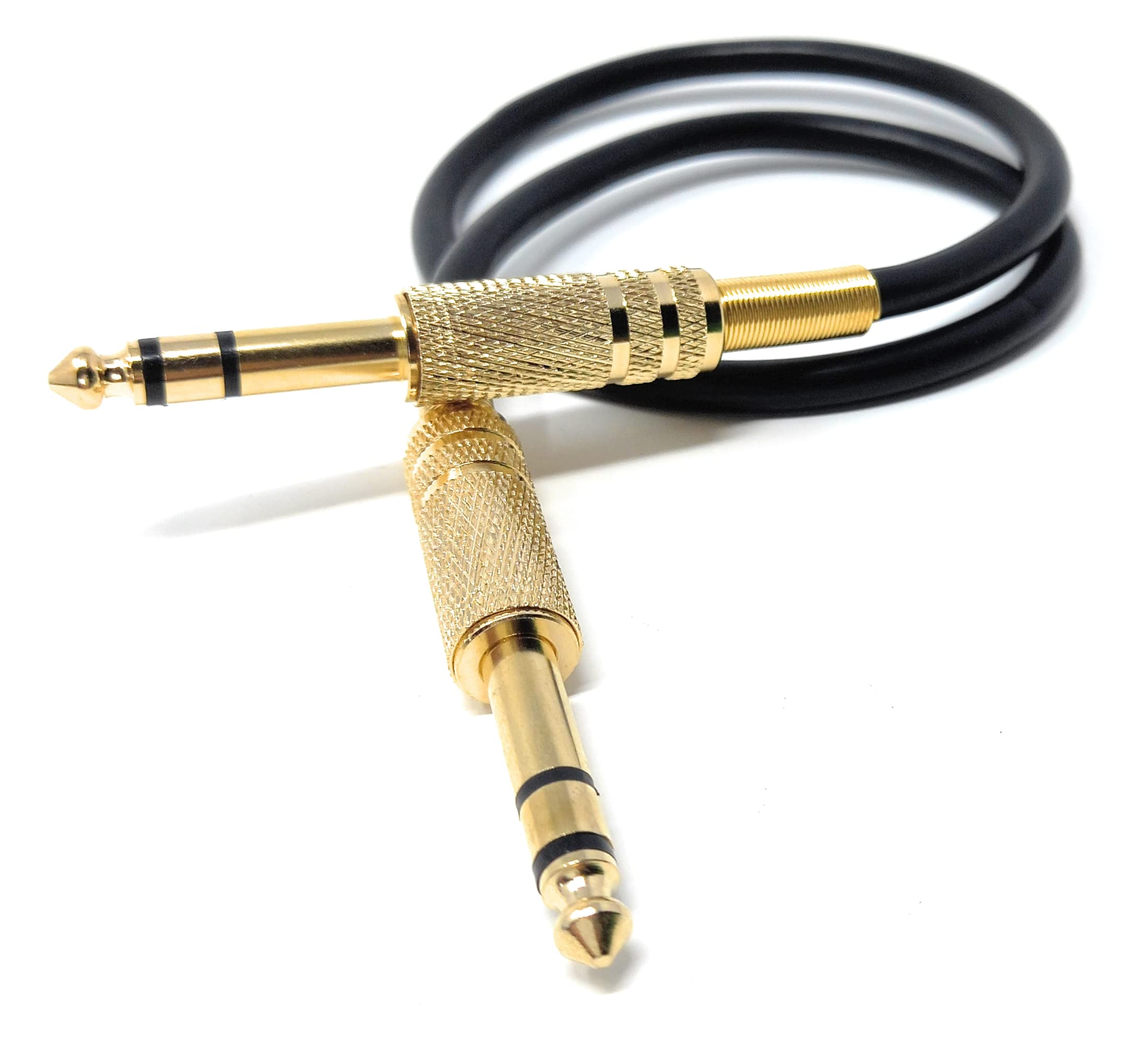 DRUT 6.35mm Male to 6.35mm Male Stereo Audio Cable, 1/4" TRS Connectors For Professional Music Instruments & Home Audio