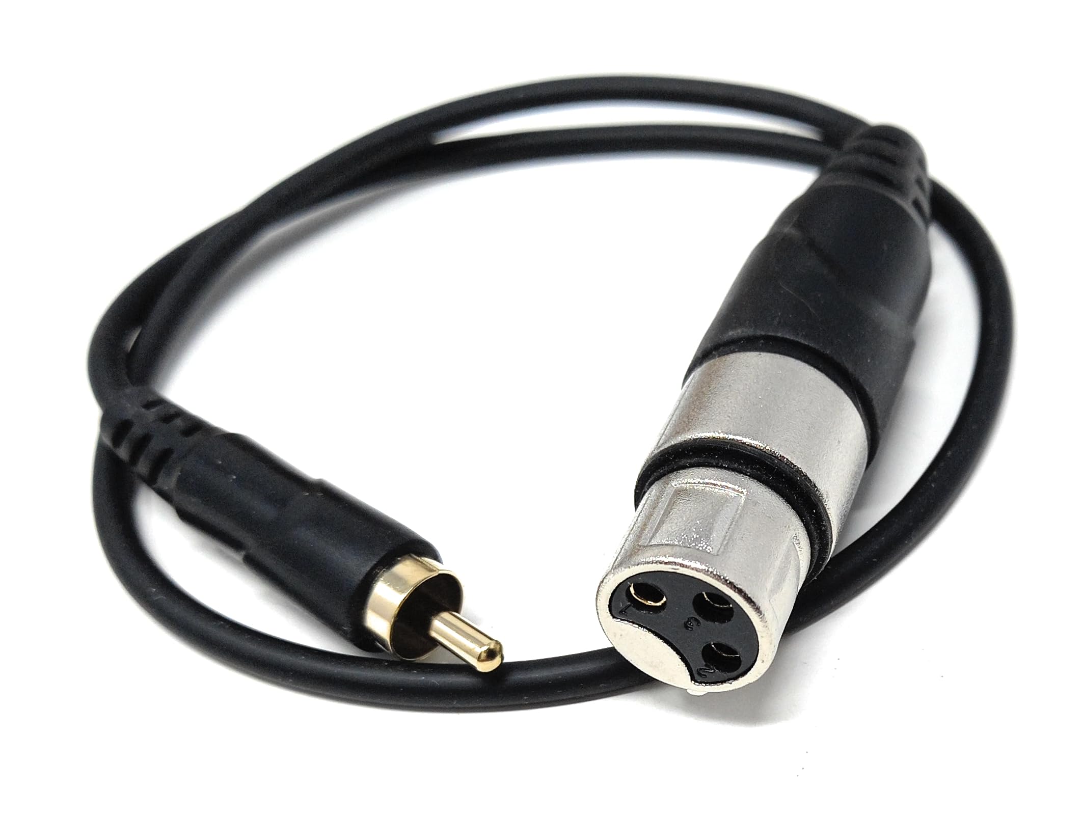 DRUT 3-Pin XLR Female to RCA Phono Audio Cable – Gold-Plated Connector, Soft, flexible PVC Coat, for Microphone, CD Player, Speaker, Mixer & Amplifier