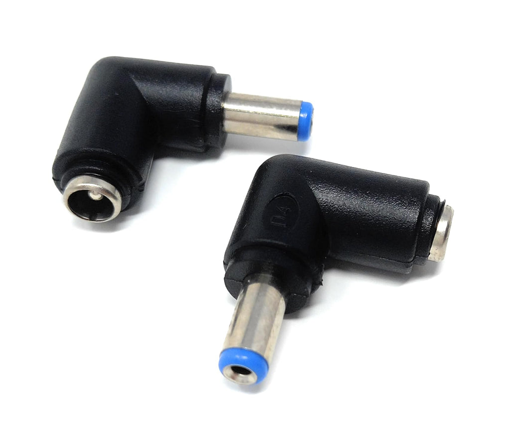 DRUT 5.5mm x 2.1mm Right Angle Adapter DC Power Female to Male Plug for CCTV, LEDs Lights, Music Instruments