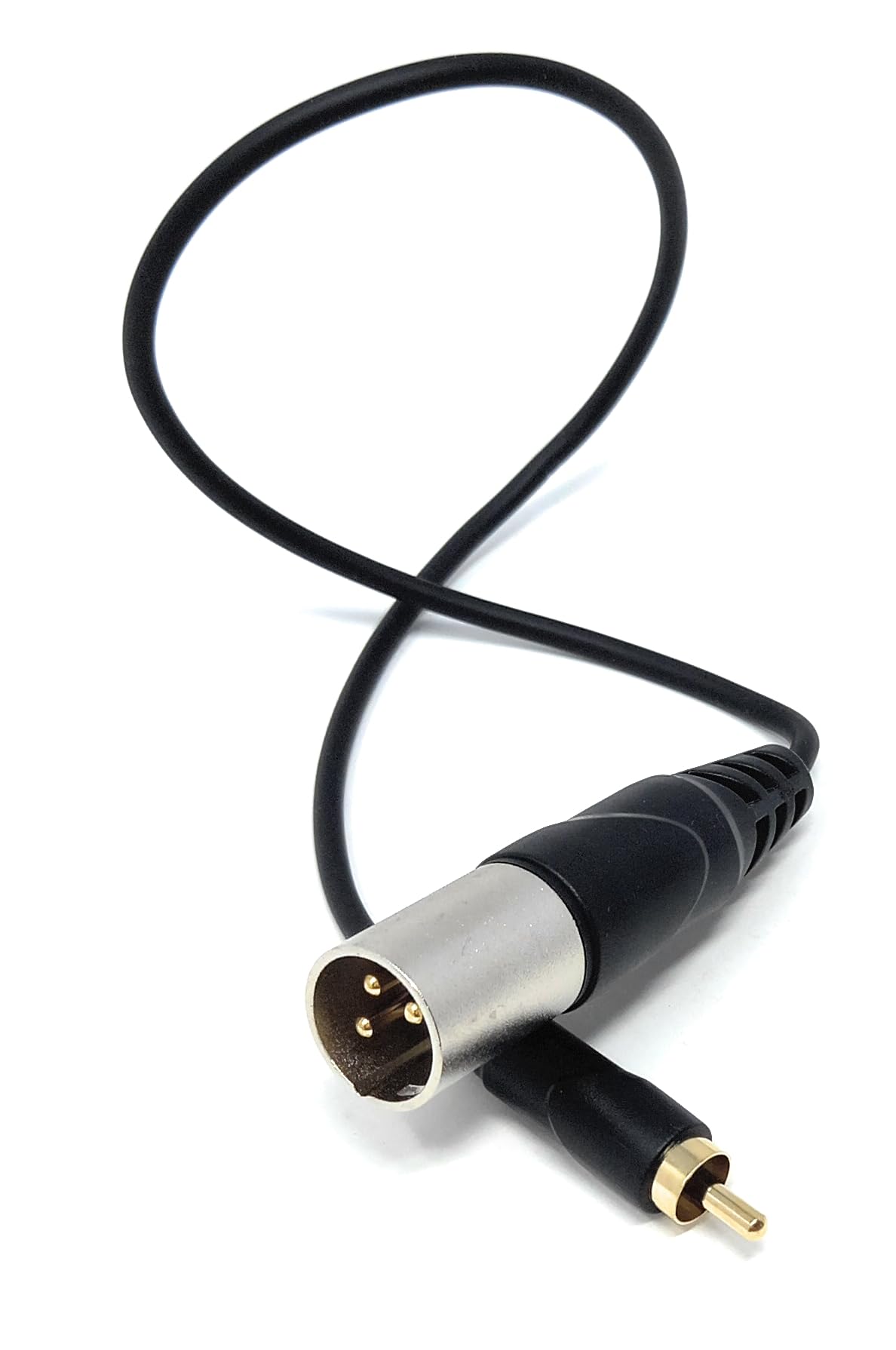 DRUT 3-Pin Male XLR to RCA Phono Single Plug Cable for HiFi Audio, Music Instruments, Mixer, Microphone Lead, Cable, Gold Plated