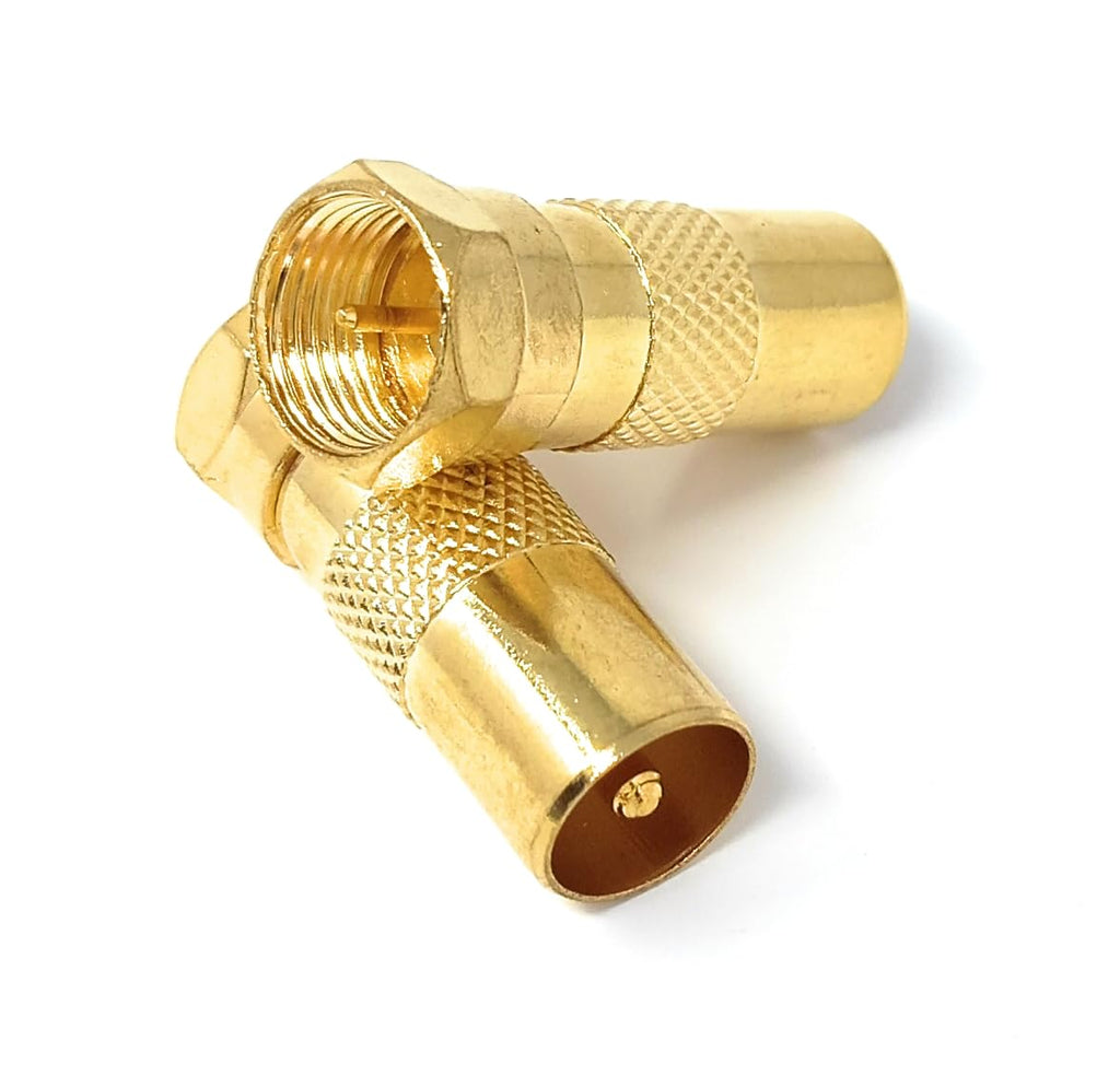 DRUT F Type Male Plug to TV RF Male Male Freeview Aerial Antenna Cable Lead Adapter Converter