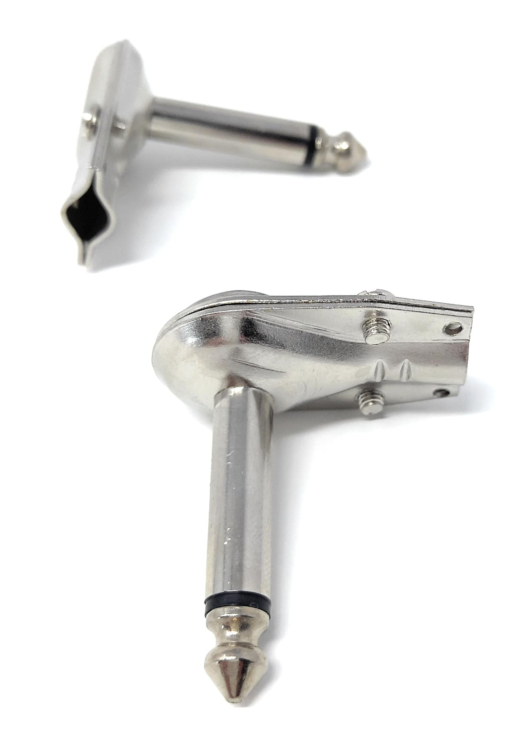 6.35mm Mono 1/4 90 Degree Right Angle TS, Soldering Plug, Flat Pancake Style, DIY, Audio Connector Adapter
