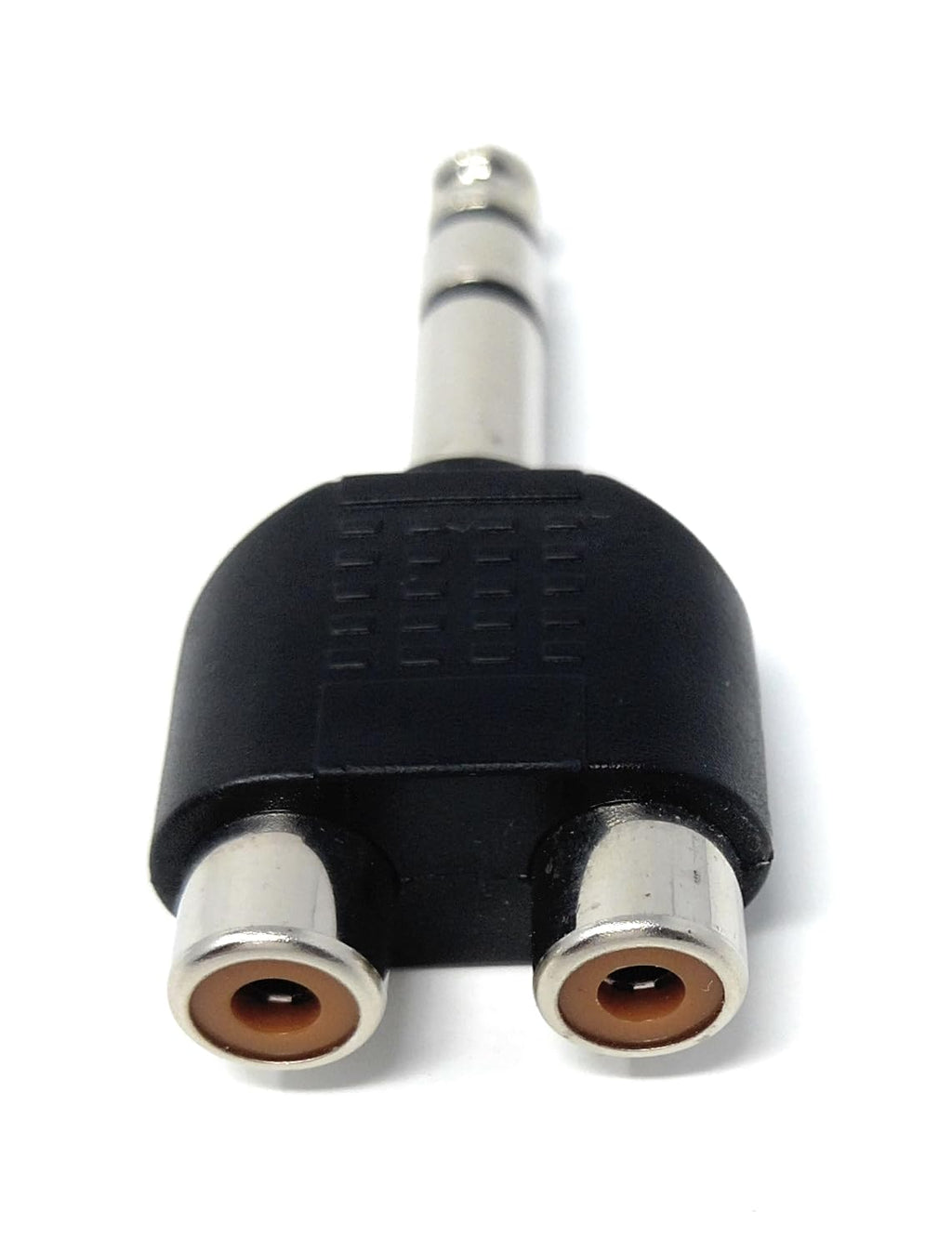 DRUT 6.35mm Stereo Jack Plug to Twin RCA Phono Sockets Audio Adapter For Cable