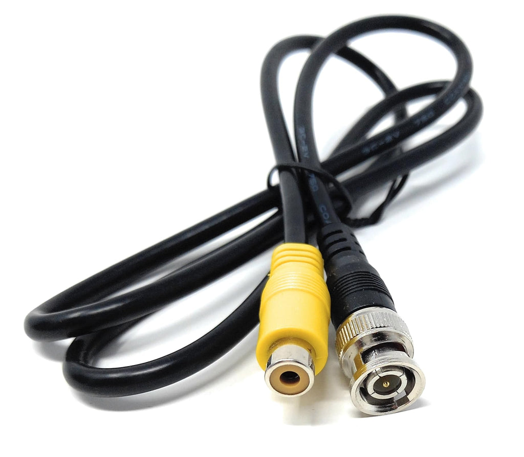 DRUT BNC Male to RCA Female Coaxial Cable Connector for HD Video, Monitor, CCTV, and Surveillance Systems