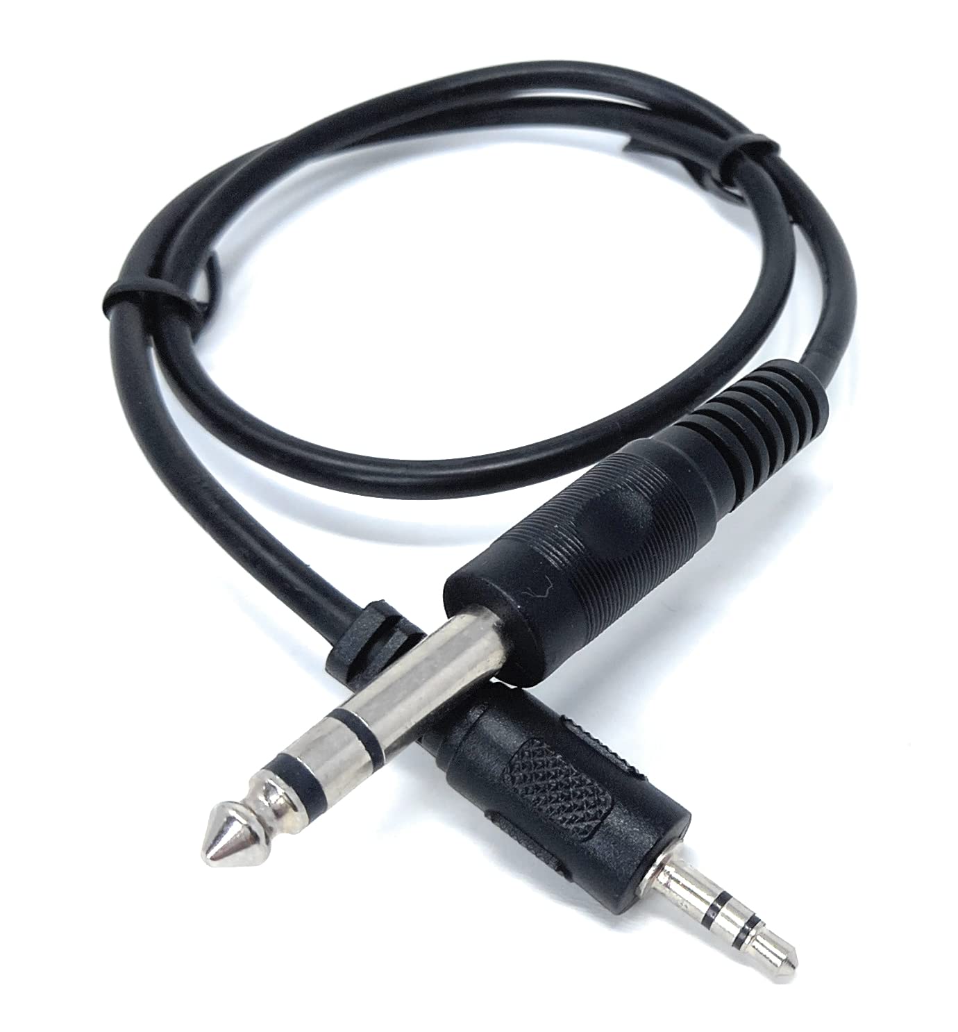 DRUT 3.5mm to 6.35mm (1/4") Stereo Jack Plug to Plug, Male to Male Audio Lead Cable