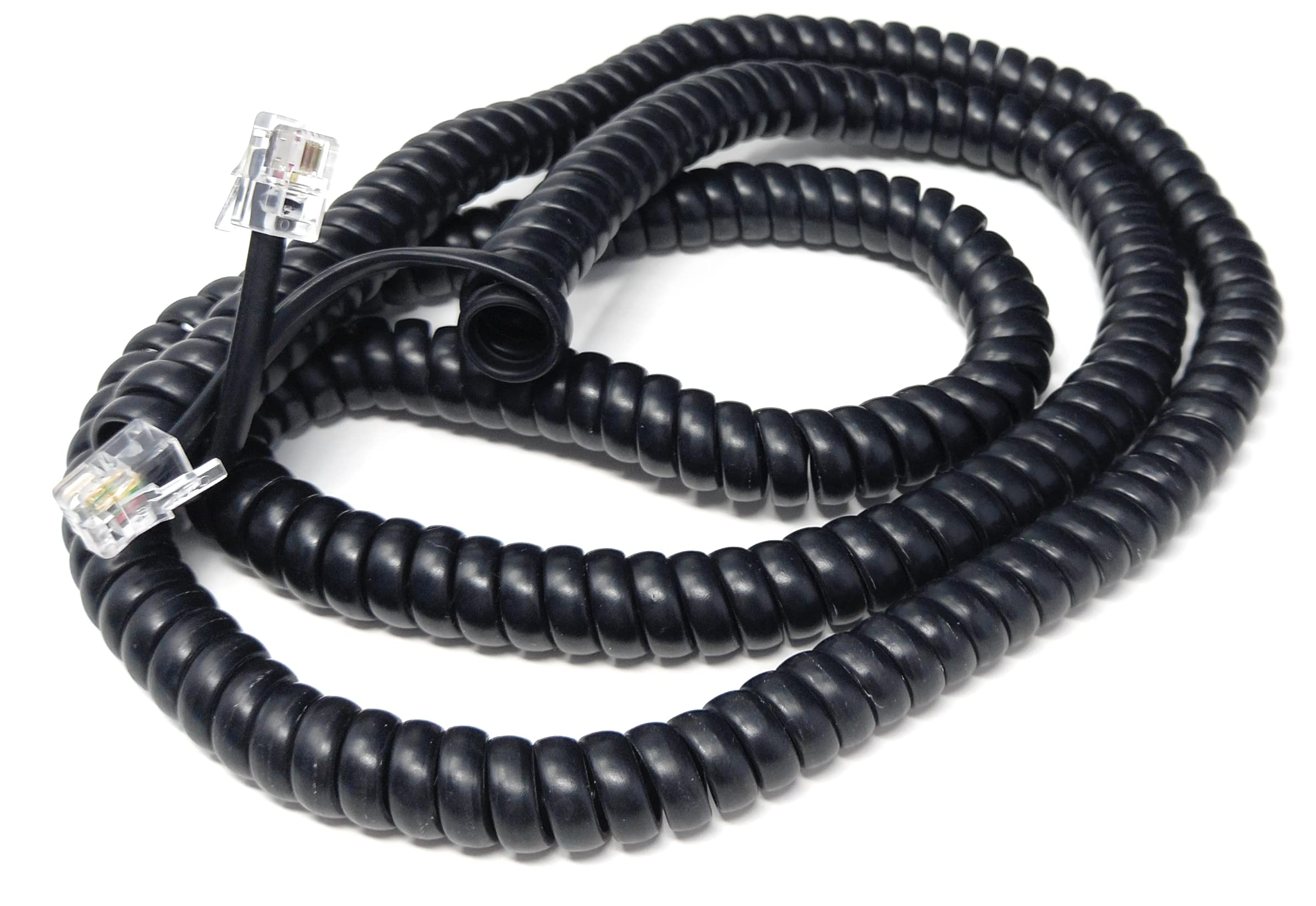 DRUT Coiled RJ10 RJ9 RJ22 4P4C 4 PIN Telephone Handset Curly Lead Cable