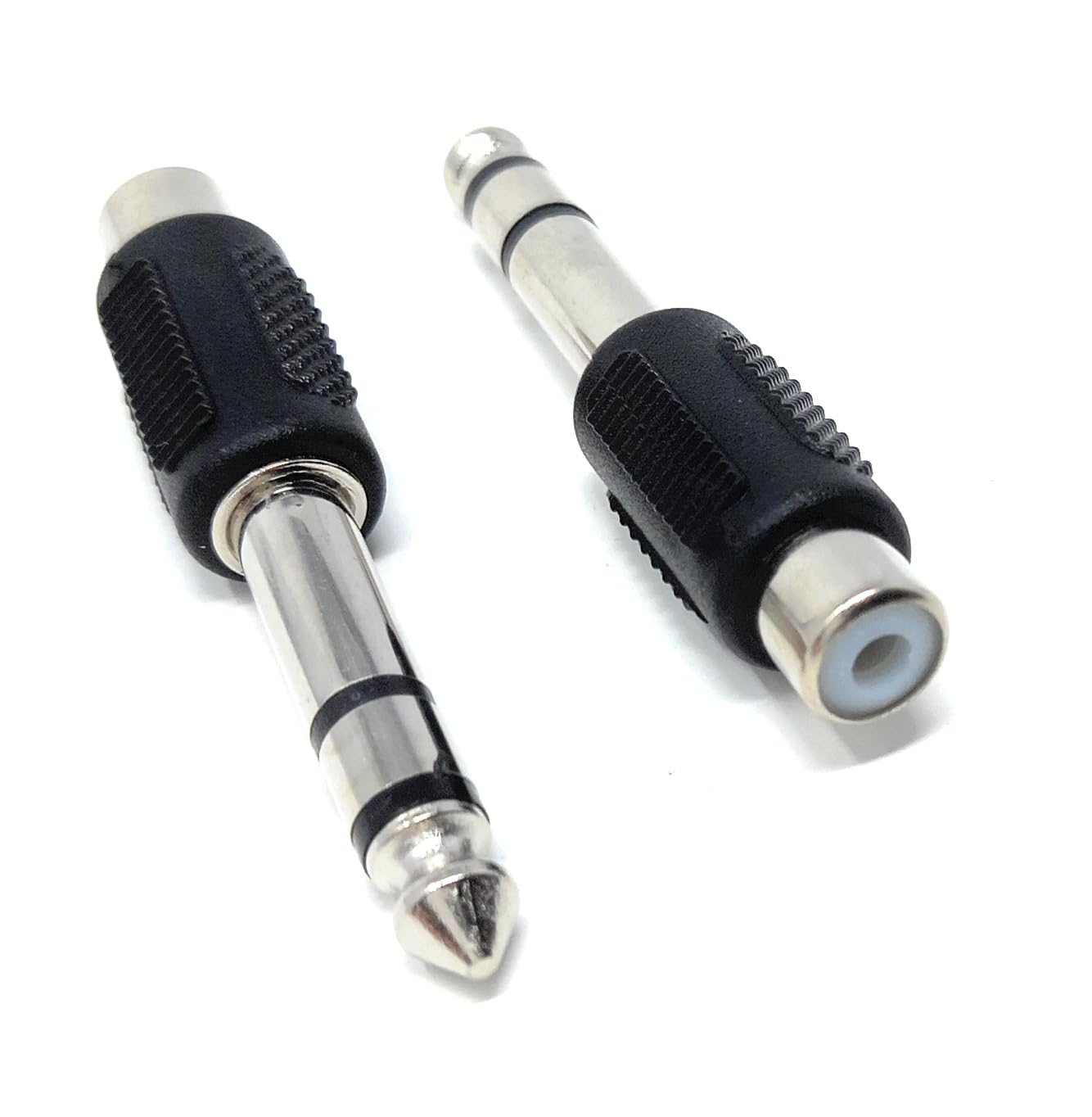 DRUT 6.35mm 1/4 Stereo Jack to RCA Phono Socket Adapter
