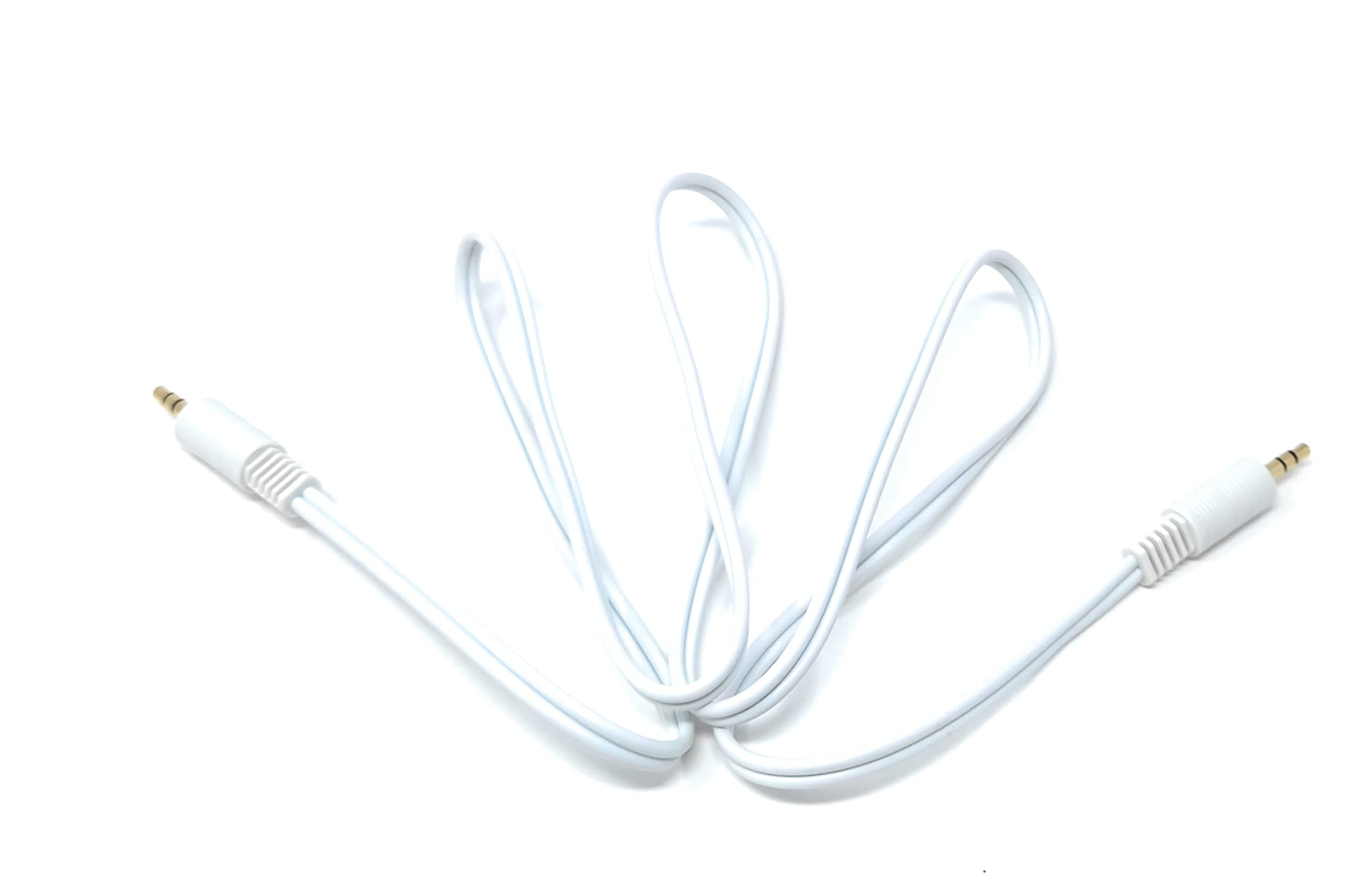 DRUT 3.5mm to 3.5mm Stereo Audio AUX Cable Gold Connectors, Small 3 pin Jack to Jack Speaker Lead