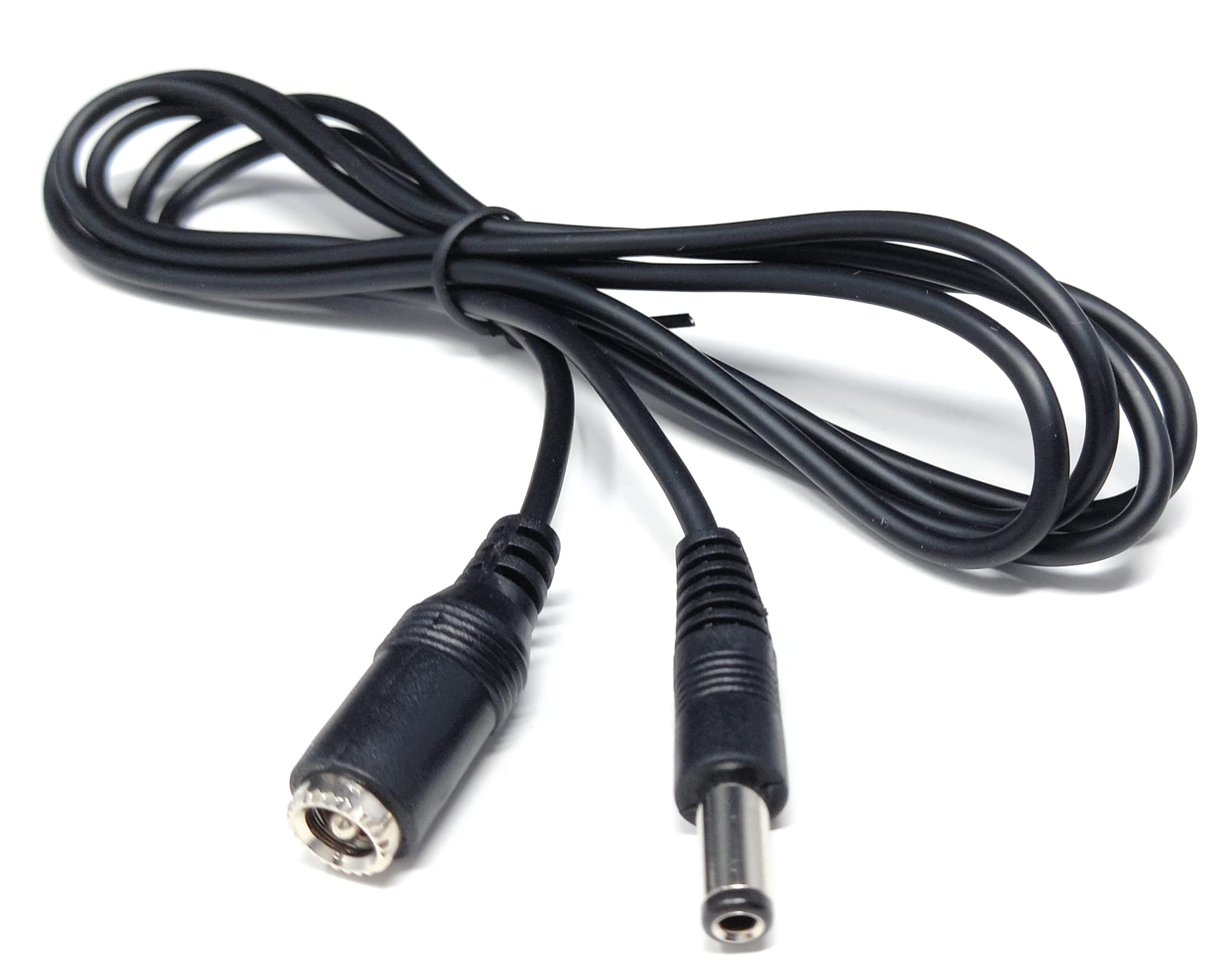 DRUT 2.5mm x 5.5mm Male to Female Power DC Connector Extension Cable Lead for CCTV Cameras, LED Lights