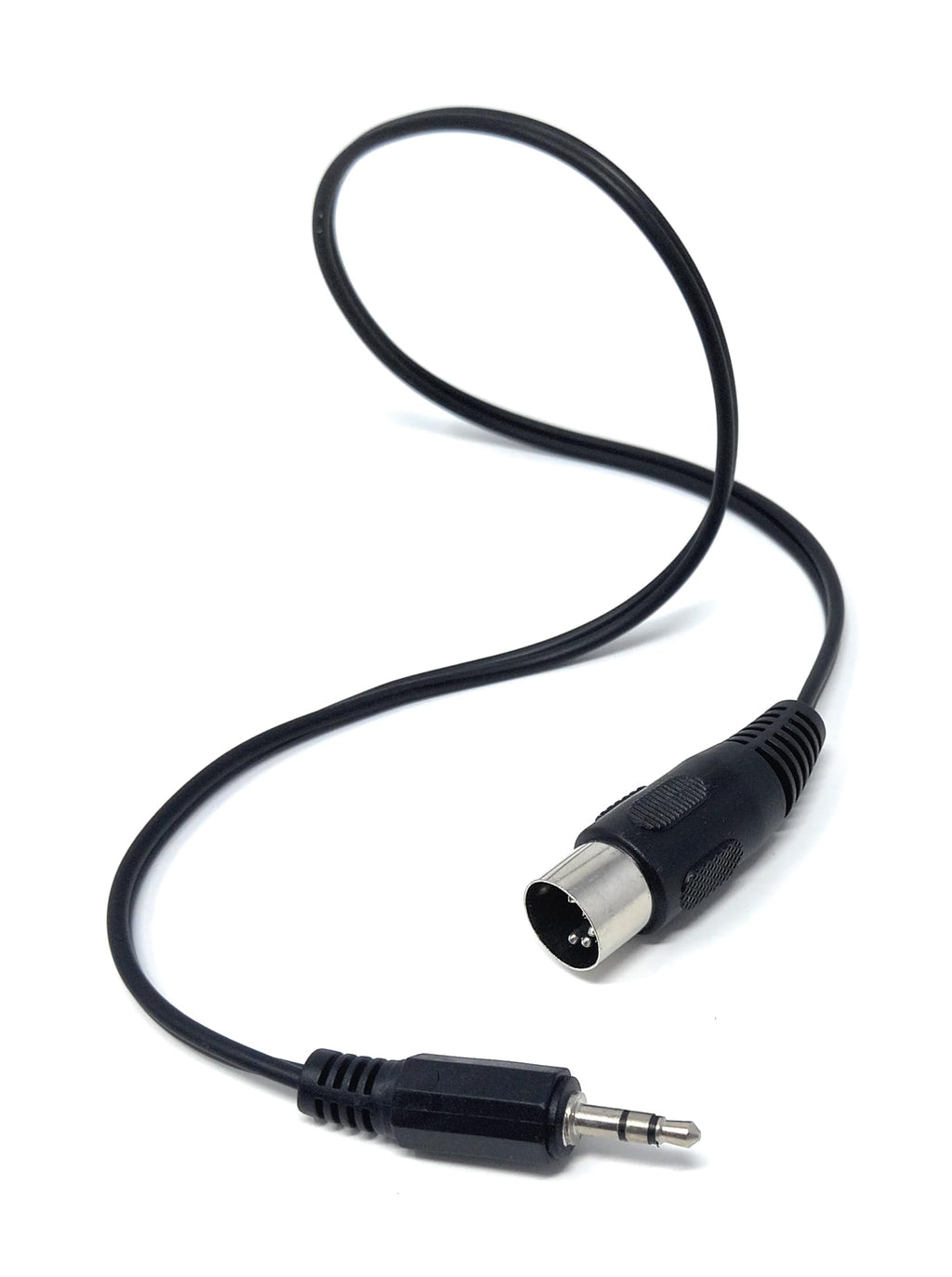 DRUT 3.5mm Stereo Jack Plug to 5 Pin Midi Din Male AUX Audio Cable, Midi Pins 2, 3, 5 are Connected