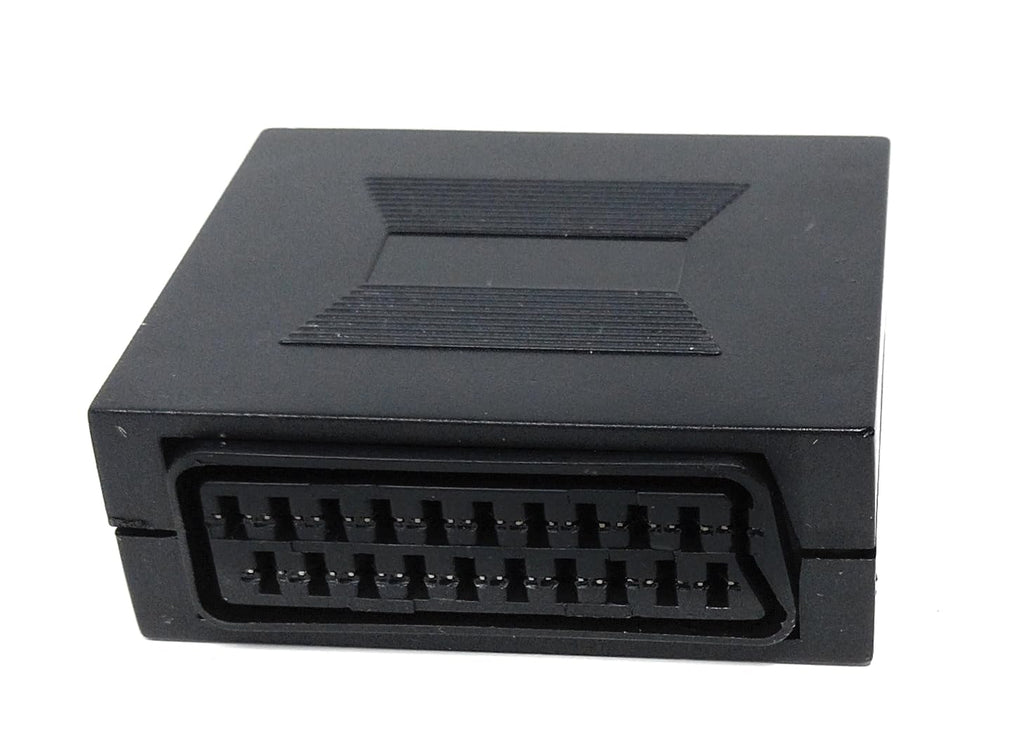 DRUT SCART Coupler 21 Pin Female to Female Socket Connector for Join Two Scart Cables Together, Gender Changer, Adapter