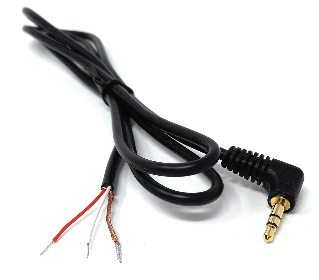DRUT 3.5mm Stereo AUX Jack Plug to 3 Pole Solder Bare Wire
