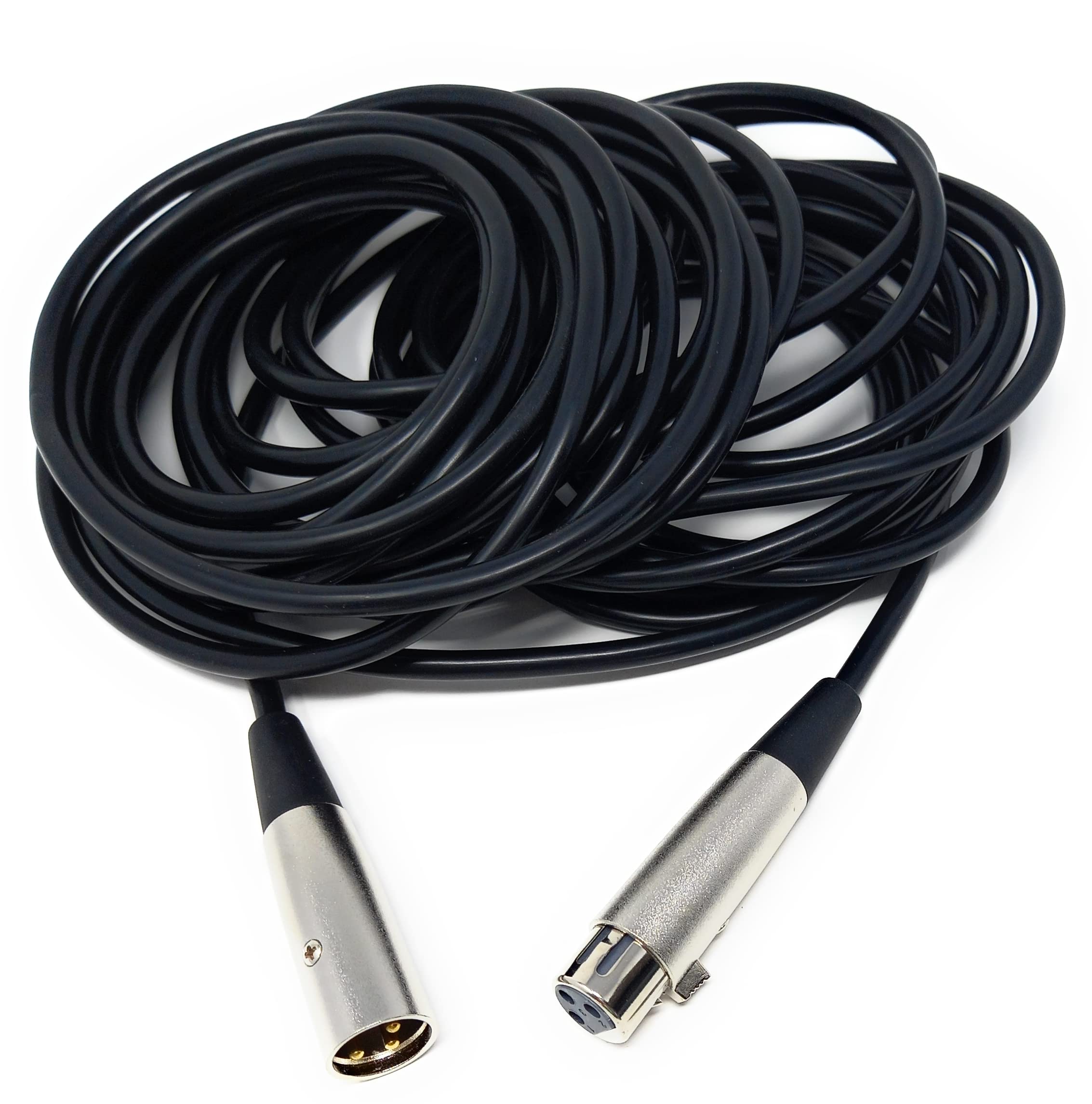DRUT 3 pin XLR Male Plug To XLR Female Socket, Audio Microphone, Mixer, Speaker Lead Cable