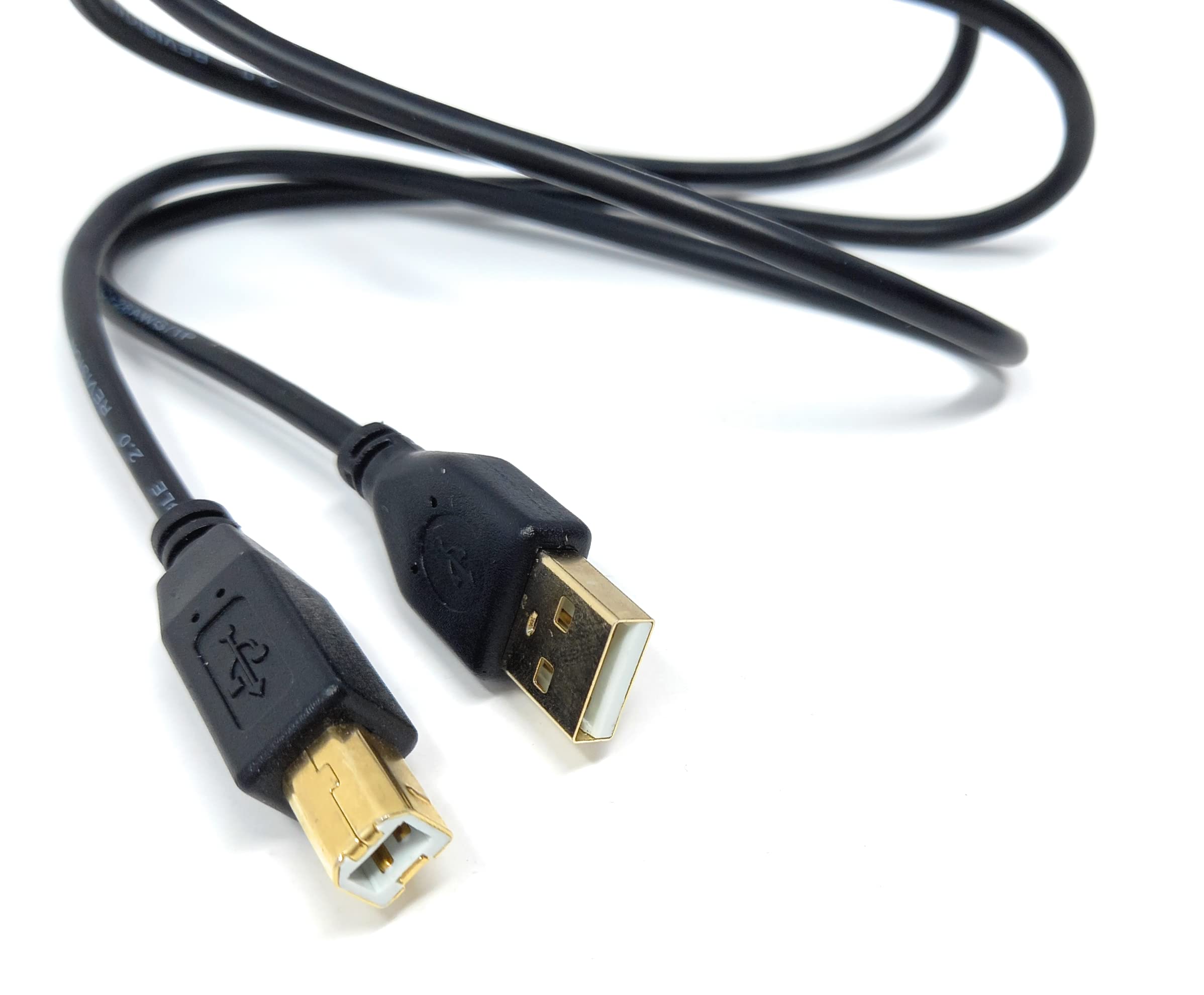 DRUT USB A to B 2.0 24AWG High Speed Cable Lead for Printer, Scanner, Music Instrument