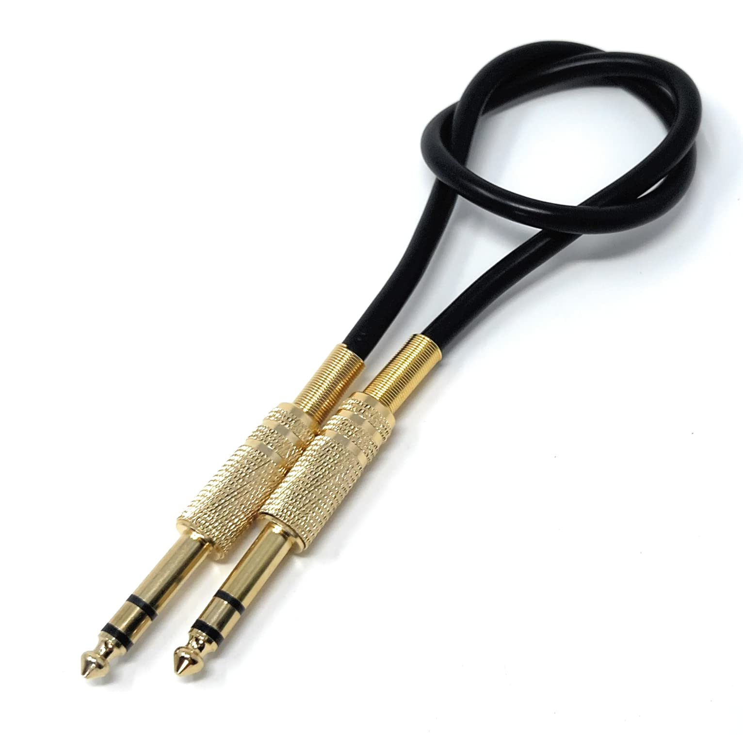 DRUT 6.35mm Male to 6.35mm Male Stereo Audio Cable, 1/4" TRS Connectors For Professional Music Instruments & Home Audio