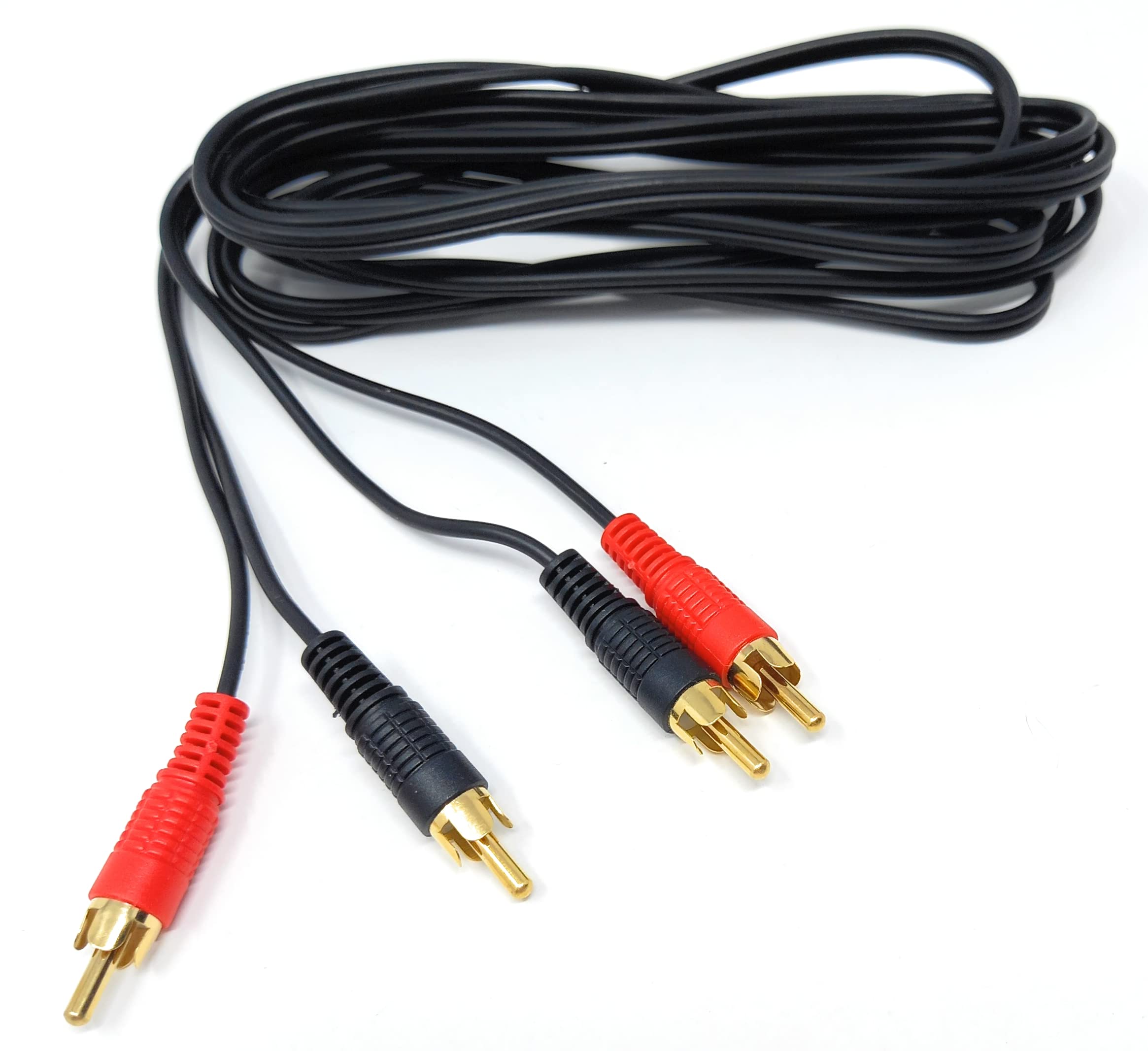 DRUT RCA to RCA Phono Twin Jack to Jack Stereo Audio Cable Lead Cord Compatible With CD/DVD/Amplifier/Hifi/DJ Mixer/Turntable