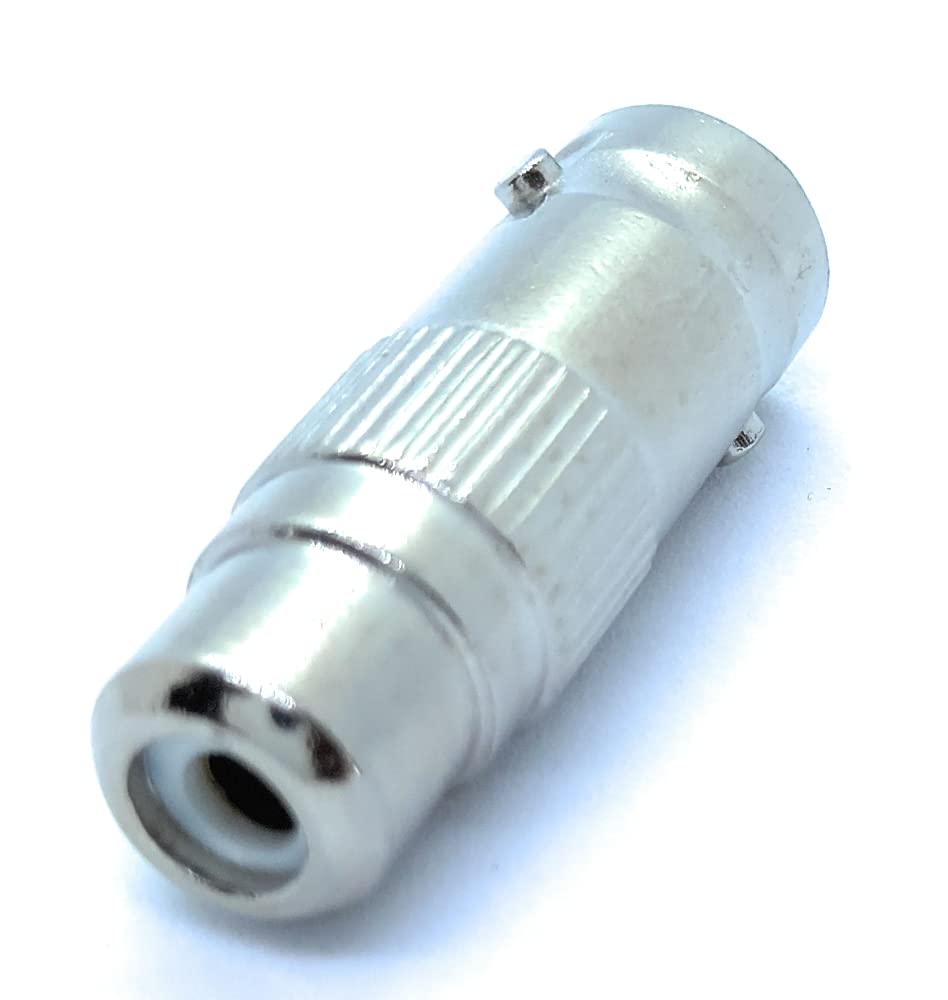 DRUT BNC Female to RCA Female Phono Adapter - Video Connector for CCTV Cameras, DVR, and Audio-Visual Equipment