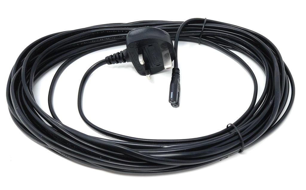 UK Power Cable 3A Fused Plug to C7 Figure-8 Lead – Compatible with PS5, PS4, Xbox, Laptops, Smart TVs, DVD Players, and Chargers
