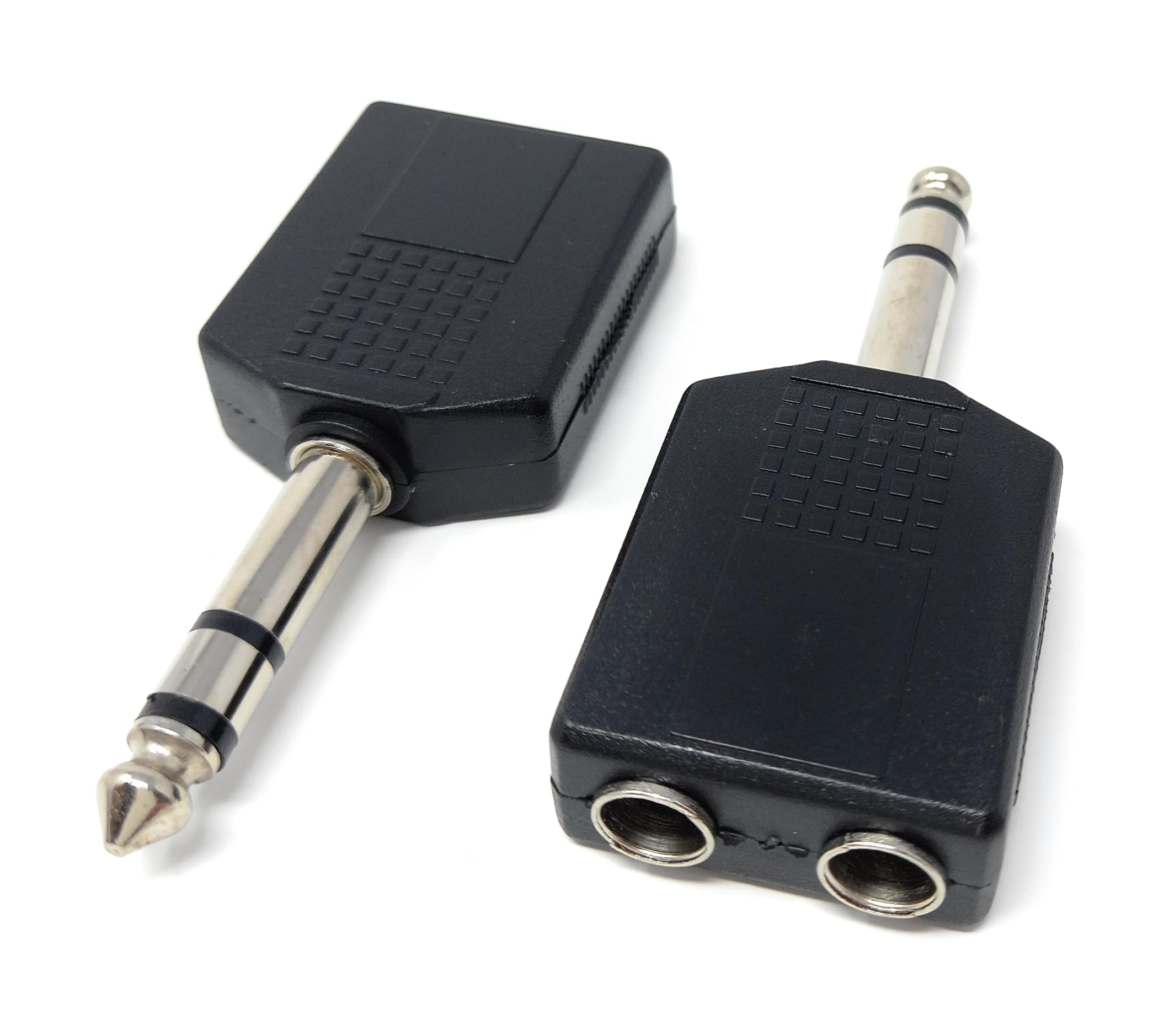 DRUT 6.35mm 1/4 inch Stereo Jack Splitter Cable Adapter Lead 1 x Plug to 2 x Sockets, Male to Female