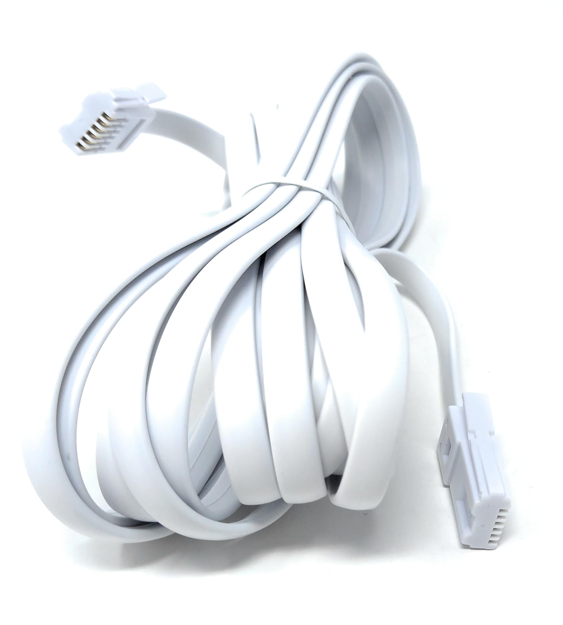 DRUT BT to BT 6 Wire (631A) Male to Male Plug Telephone Flat Cable Lead