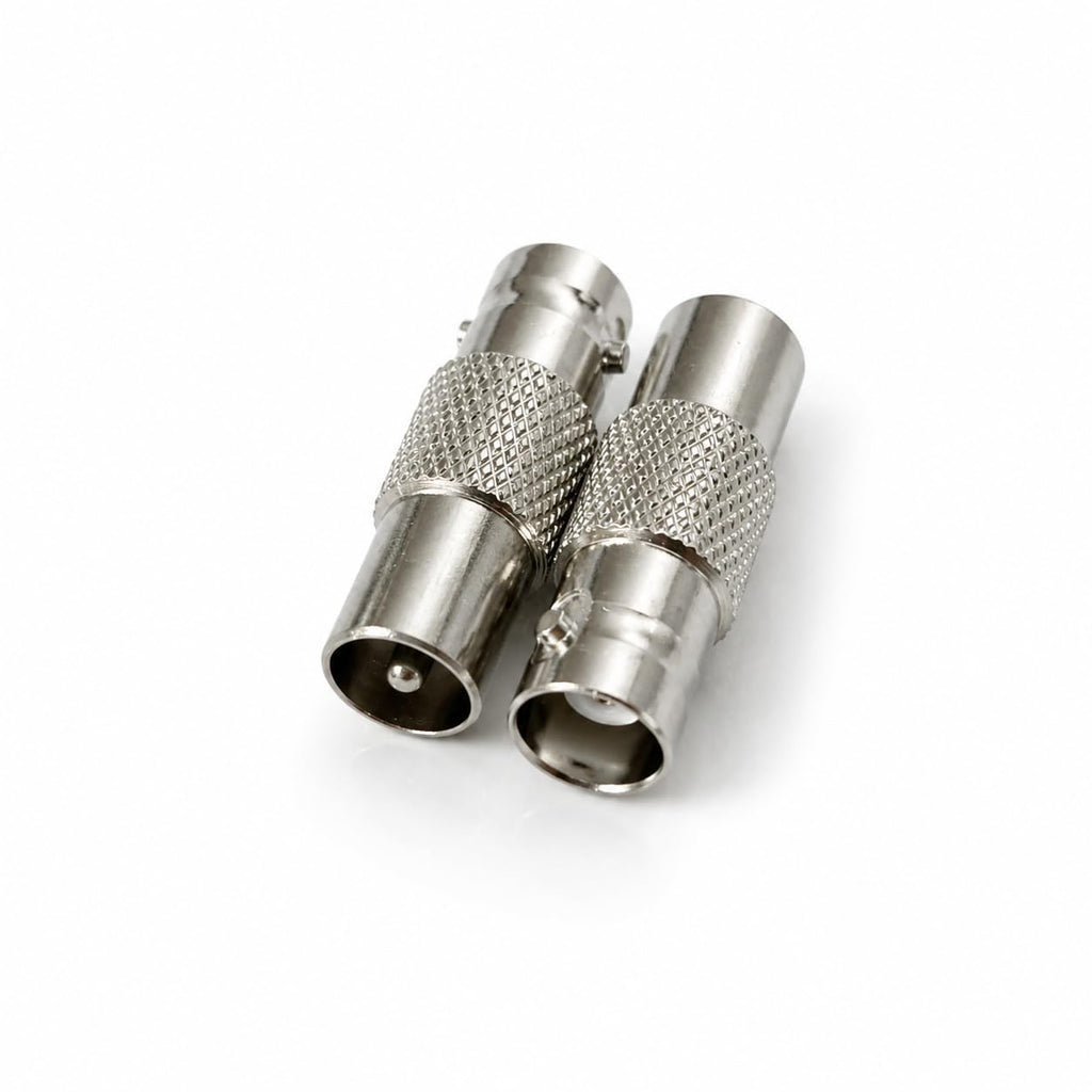 DRUT TV Male Plug to BNC Female Socket Coaxial Adapter Connector, RF Aerial to BNC Converter for CCTV, TV, Video, Radio, and Coaxial Cable Connections